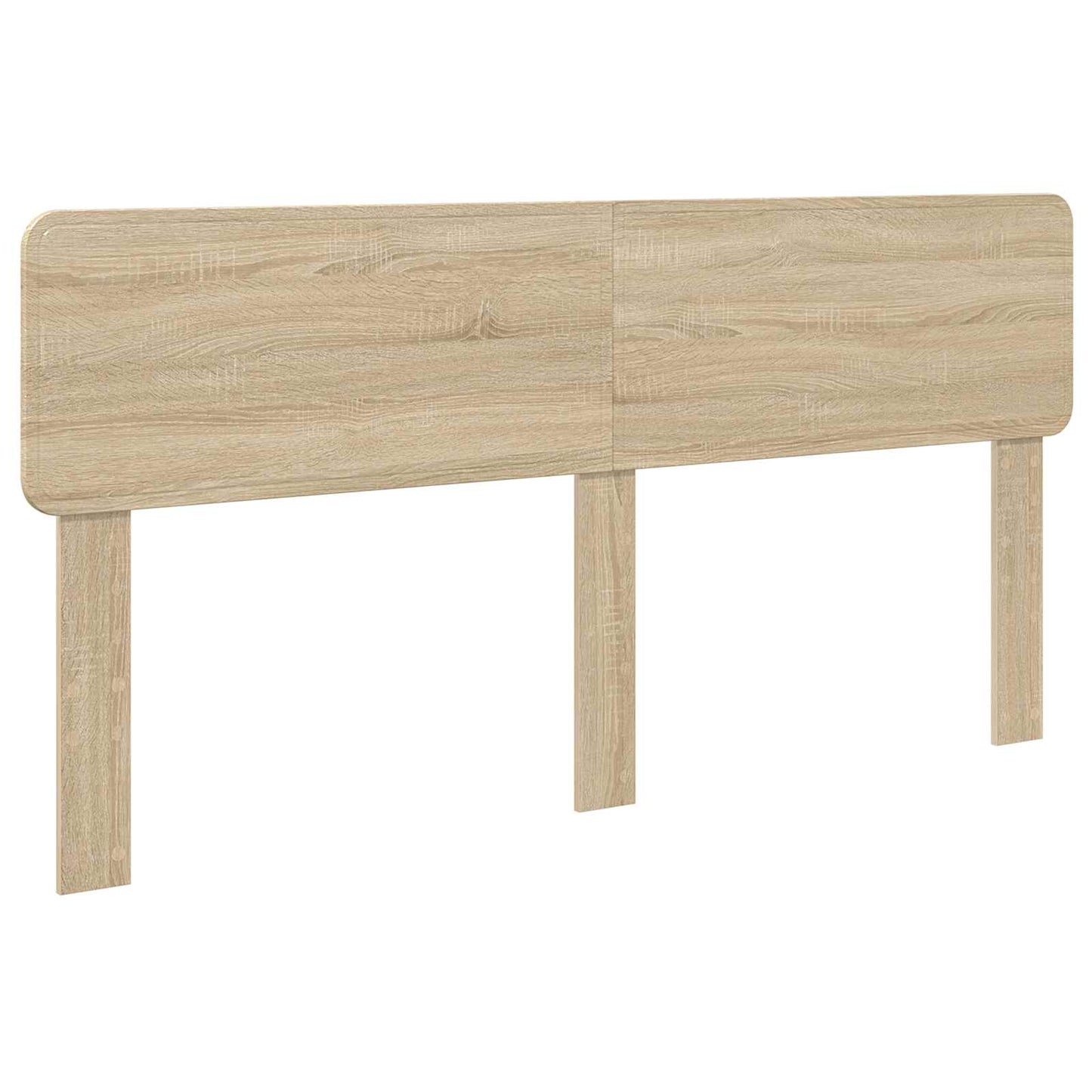 Bedframe met hoofdeinde Sonoma Eiken 200 x 200 cm Bewerkt hout is nu te koop bij PeponiXL, paradijselijk wonen!