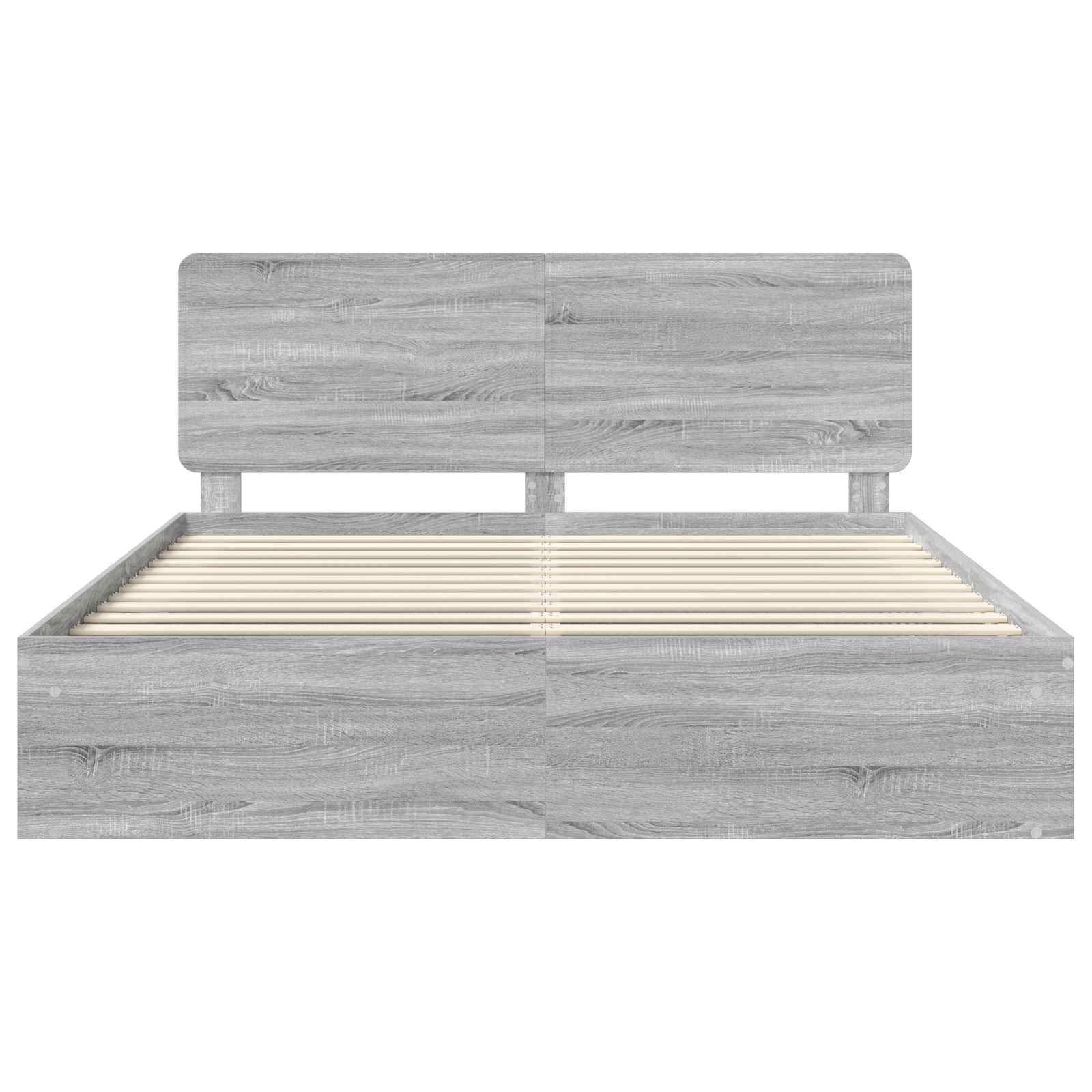 Bedframe Grijs Sonoma 200 x 200 cm Massief grenenhout is nu te koop bij PeponiXL, paradijselijk wonen!