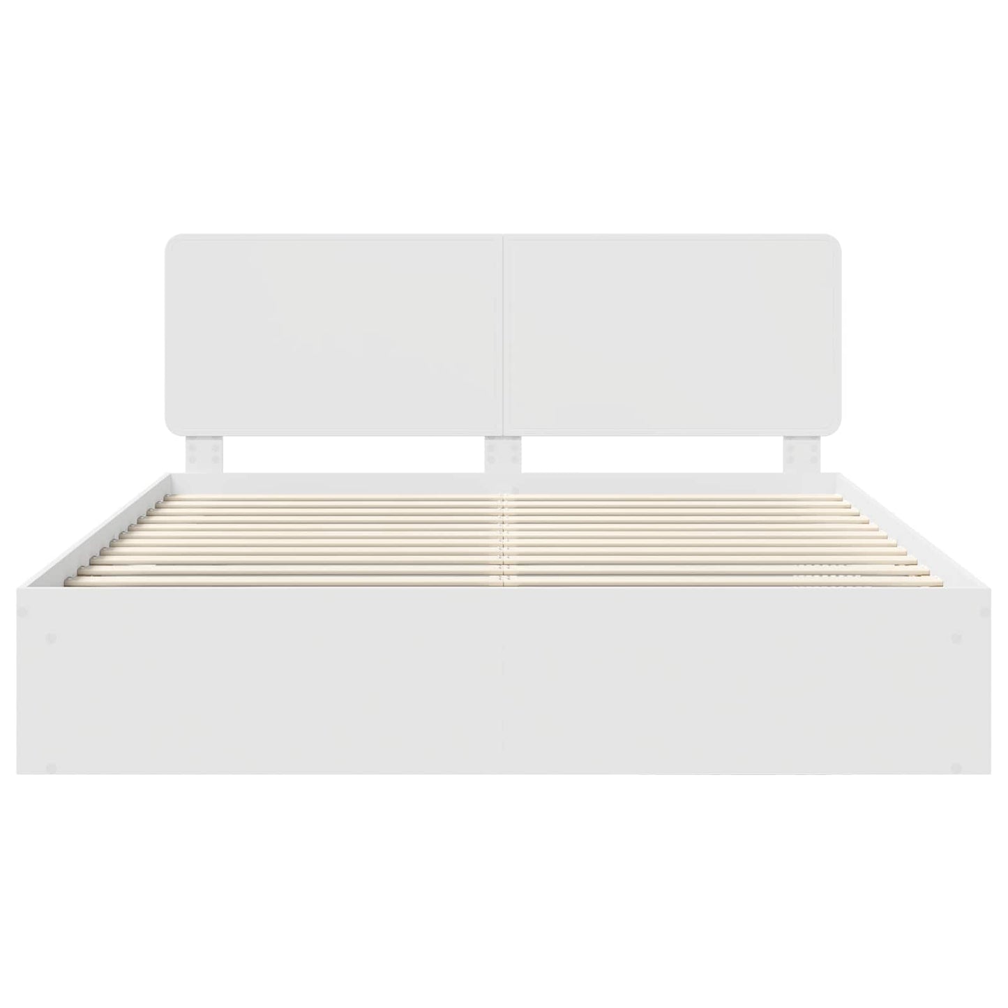 Bedframe met hoofdeinde Wit 180 x 200 cm Massief grenenhout is nu te koop bij PeponiXL, paradijselijk wonen!