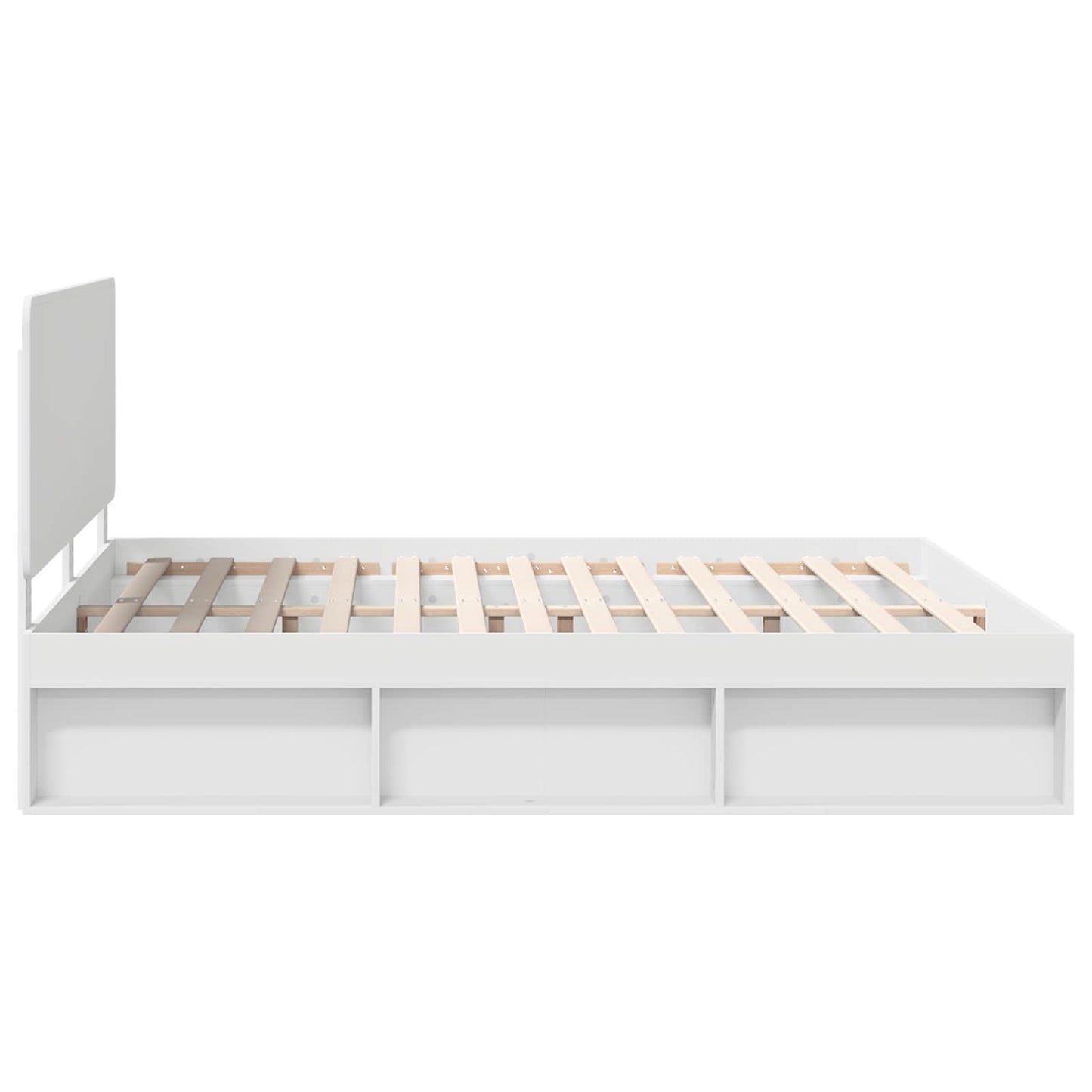 Bedframe met hoofdeinde Wit 180 x 200 cm Massief grenenhout is nu te koop bij PeponiXL, paradijselijk wonen!