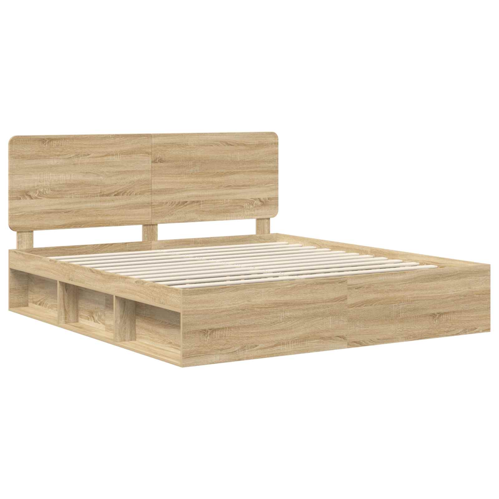 Bedframe met hoofdeinde Sonoma 180 x 200 cm Massief grenenhout is nu te koop bij PeponiXL, paradijselijk wonen!