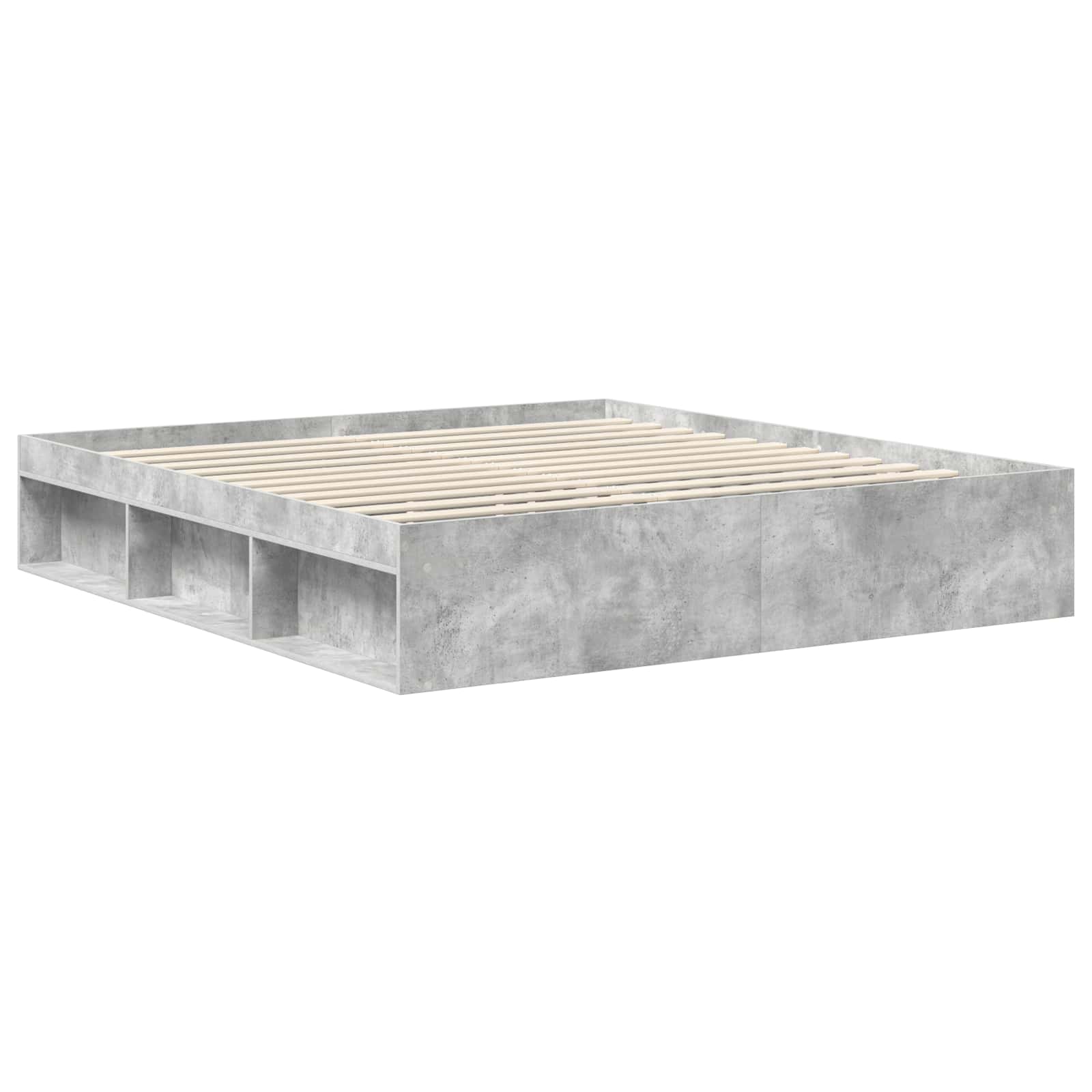 Bedframe met hoofdeinde Beton 180 x 200 cm Massief grenenhout is nu te koop bij PeponiXL, paradijselijk wonen!