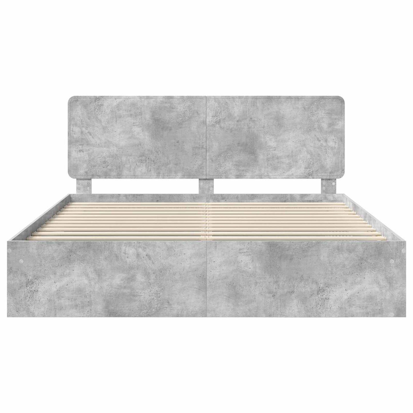 Bedframe met hoofdeinde Beton 180 x 200 cm Massief grenenhout is nu te koop bij PeponiXL, paradijselijk wonen!