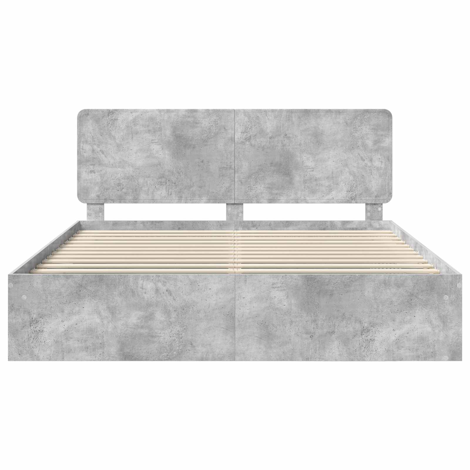 Bedframe met hoofdeinde Beton 180 x 200 cm Massief grenenhout is nu te koop bij PeponiXL, paradijselijk wonen!