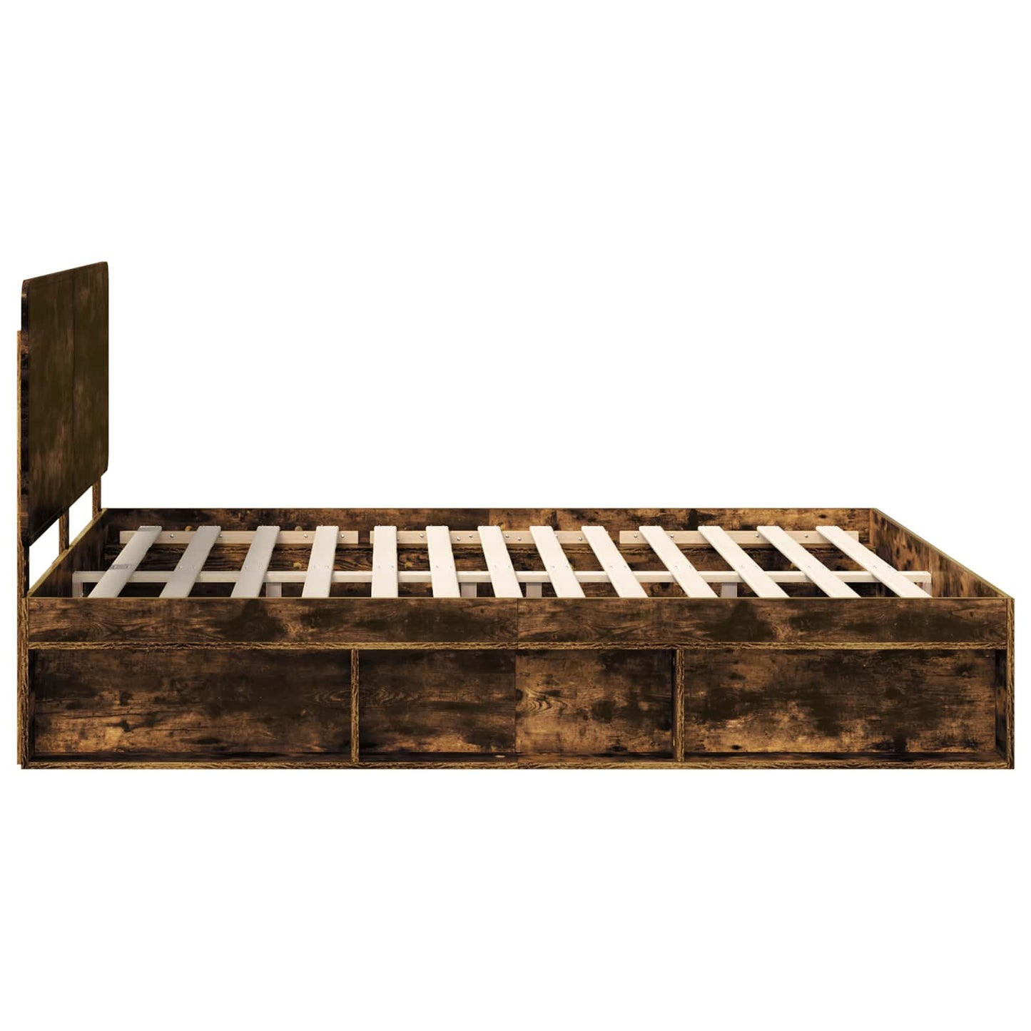 Bedframe Gerookt eiken 180 x 200 cm Massief grenenhout is nu te koop bij PeponiXL, paradijselijk wonen!