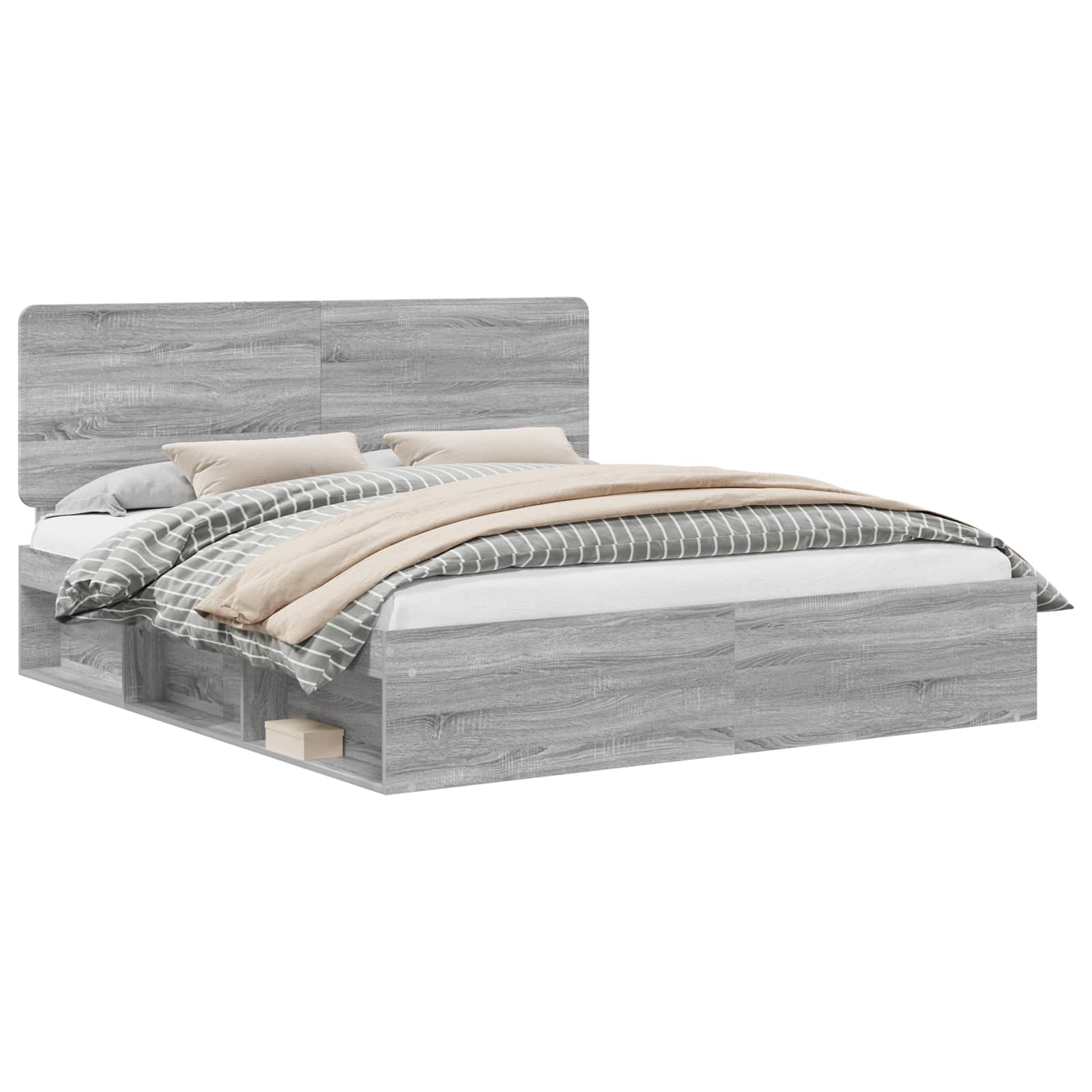 Bedframe Grijs Sonoma 180 x 200 cm Massief grenenhout is nu te koop bij PeponiXL, paradijselijk wonen!
