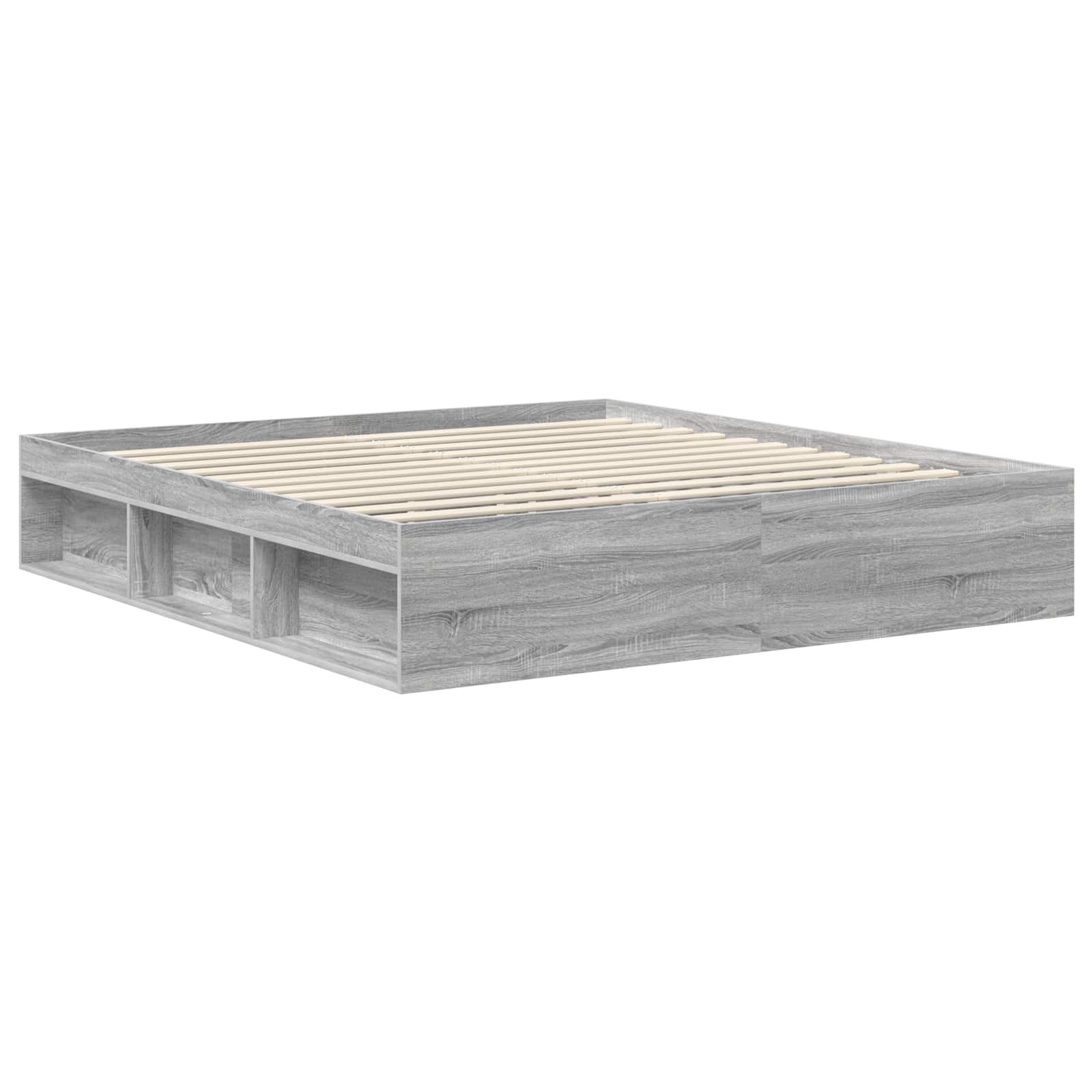 Bedframe Grijs Sonoma 180 x 200 cm Massief grenenhout is nu te koop bij PeponiXL, paradijselijk wonen!