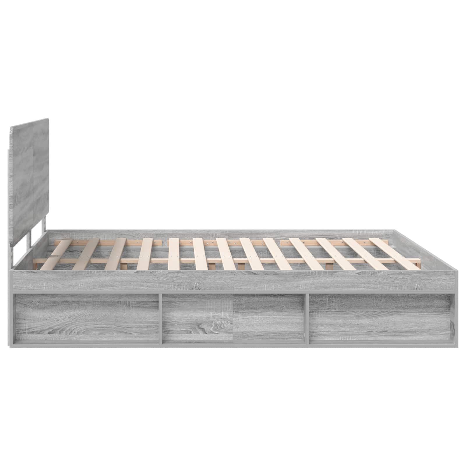 Bedframe Grijs Sonoma 180 x 200 cm Massief grenenhout is nu te koop bij PeponiXL, paradijselijk wonen!