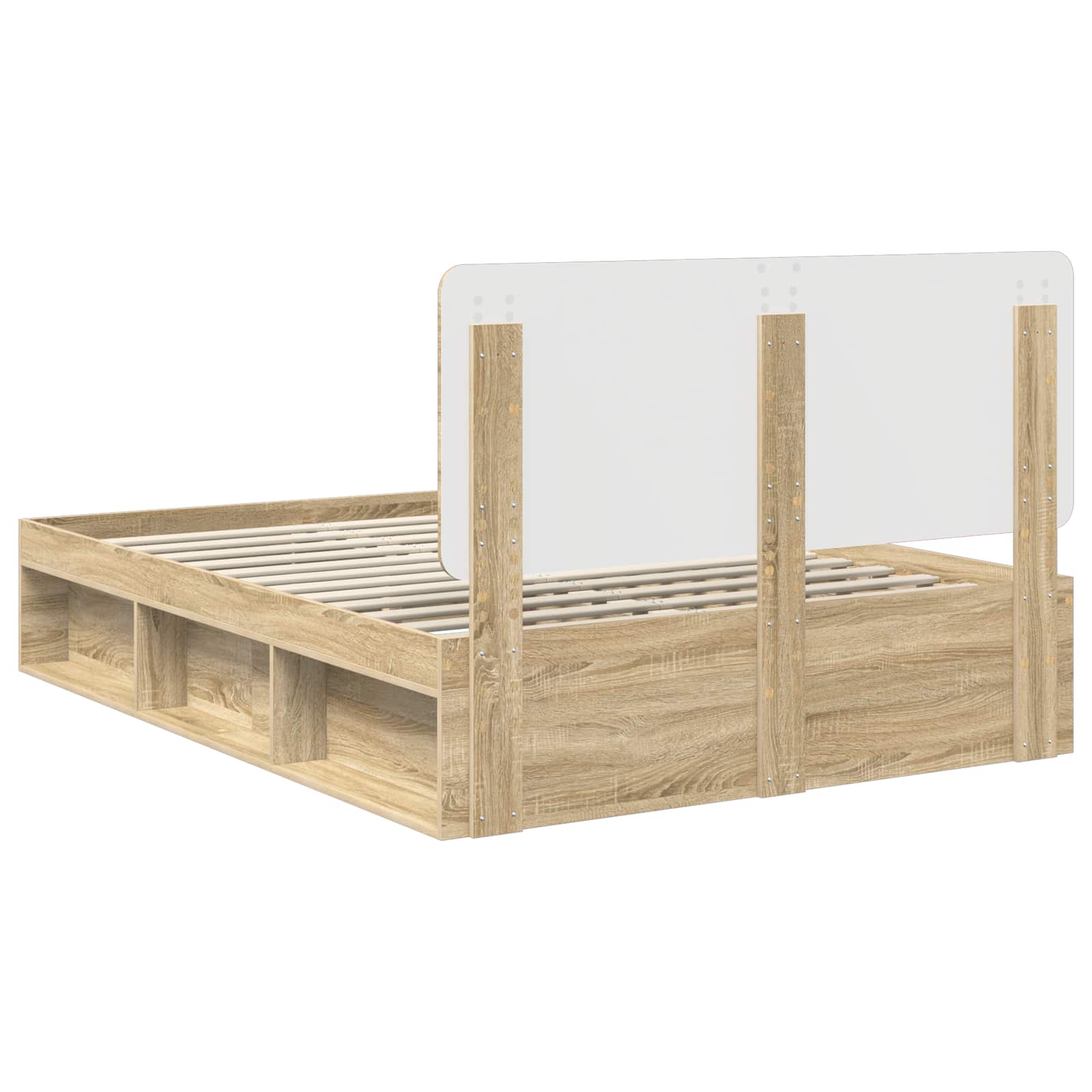 Bedframe met hoofdeinde Sonoma 160 x 200 cm Massief grenenhout is nu te koop bij PeponiXL, paradijselijk wonen!