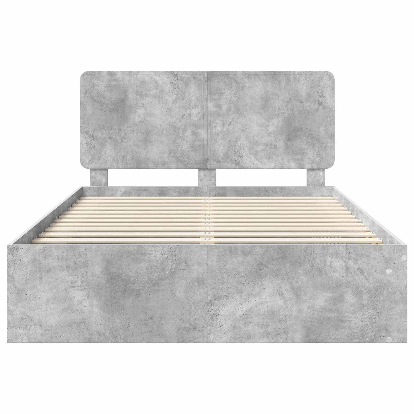 Bedframe met hoofdeinde Beton 160 x 200 cm Massief grenenhout is nu te koop bij PeponiXL, paradijselijk wonen!