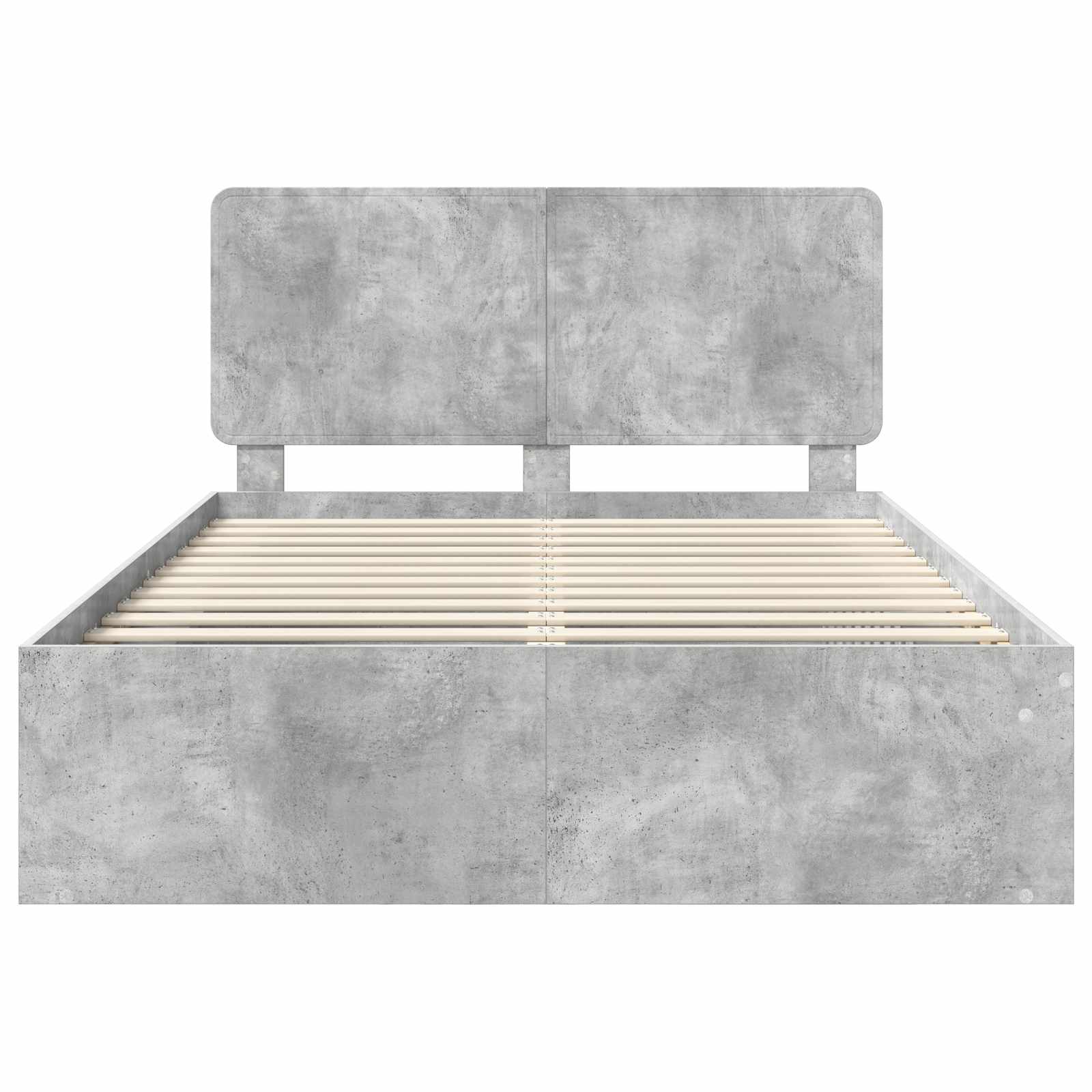 Bedframe met hoofdeinde Beton 160 x 200 cm Massief grenenhout is nu te koop bij PeponiXL, paradijselijk wonen!