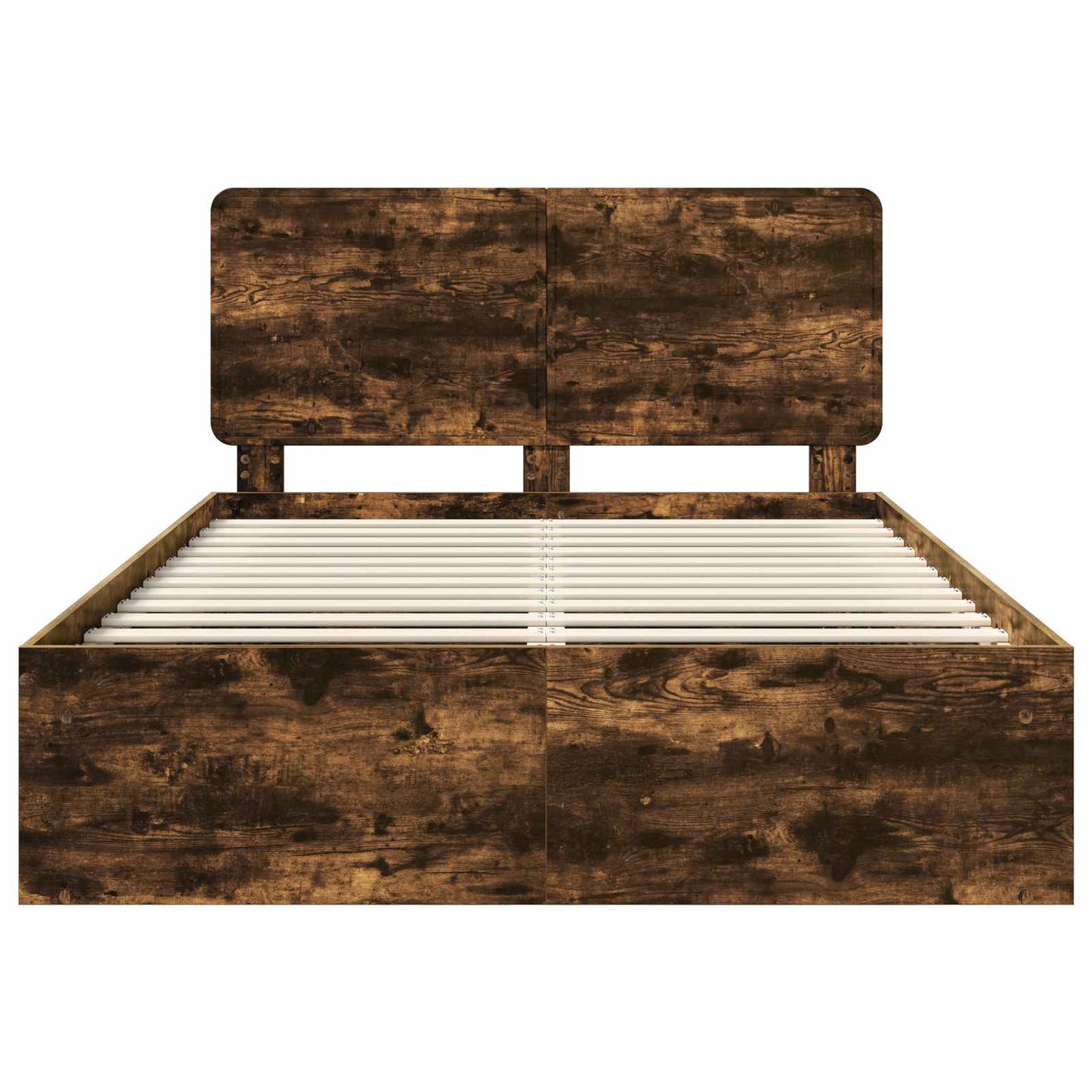 Bedframe Gerookt eiken 160 x 200 cm Massief grenenhout is nu te koop bij PeponiXL, paradijselijk wonen!