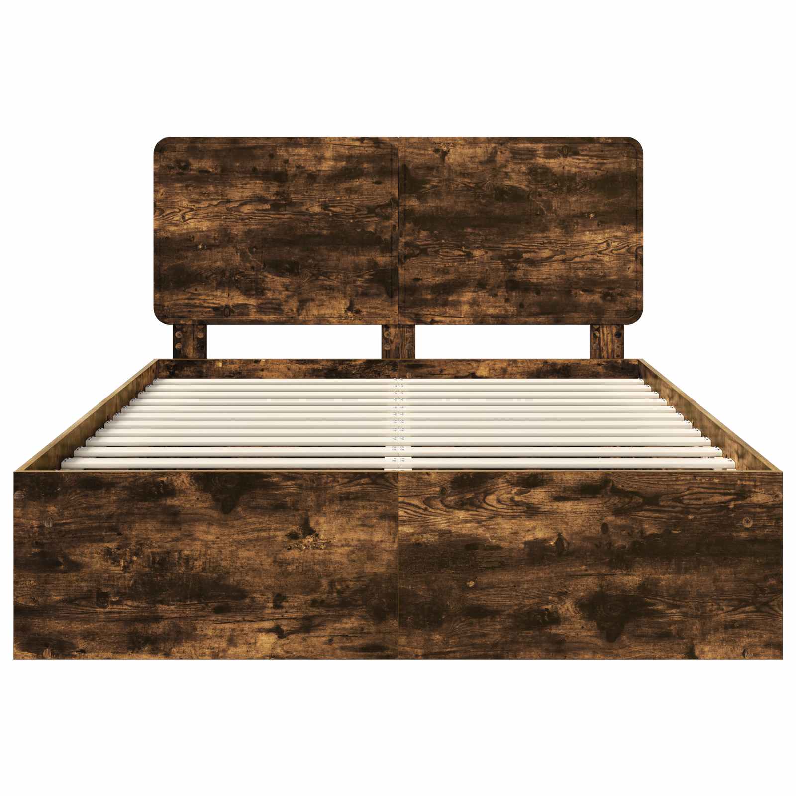 Bedframe Gerookt eiken 150 x 200 cm Massief grenenhout is nu te koop bij PeponiXL, paradijselijk wonen!