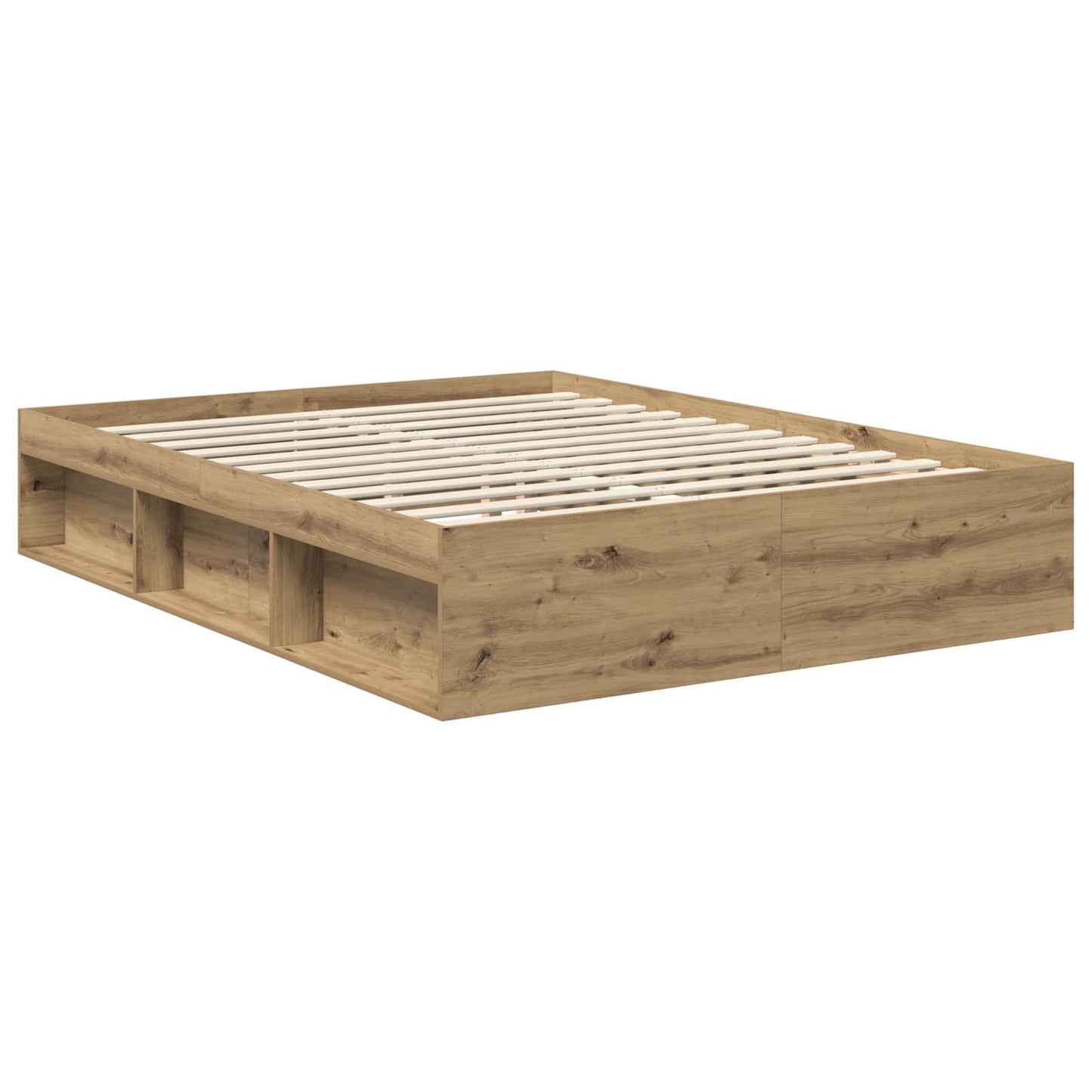 Bedframe Ambachtelijk eiken 150 x 200 cm Massief grenenhout is nu te koop bij PeponiXL, paradijselijk wonen!