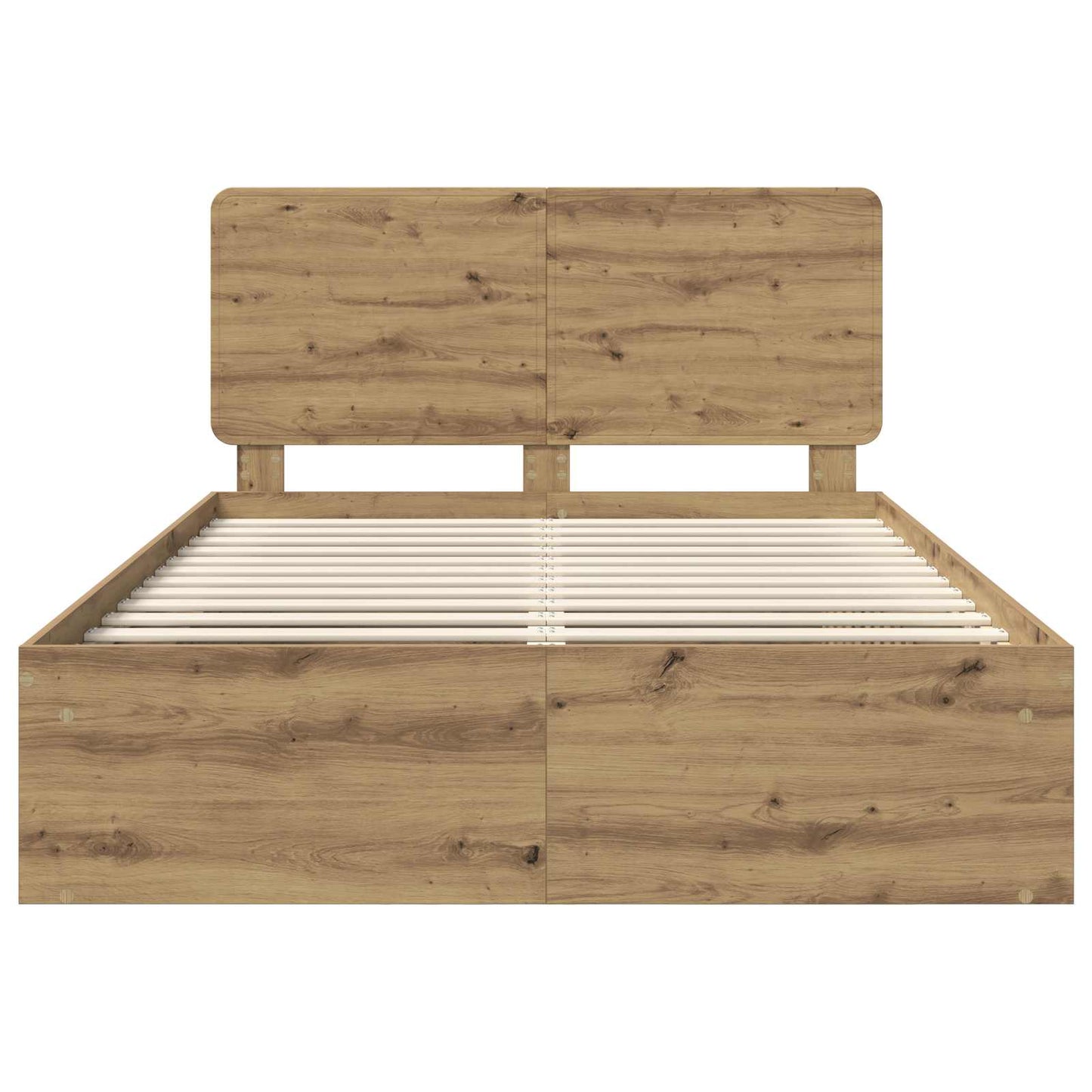 Bedframe Ambachtelijk eiken 150 x 200 cm Massief grenenhout is nu te koop bij PeponiXL, paradijselijk wonen!