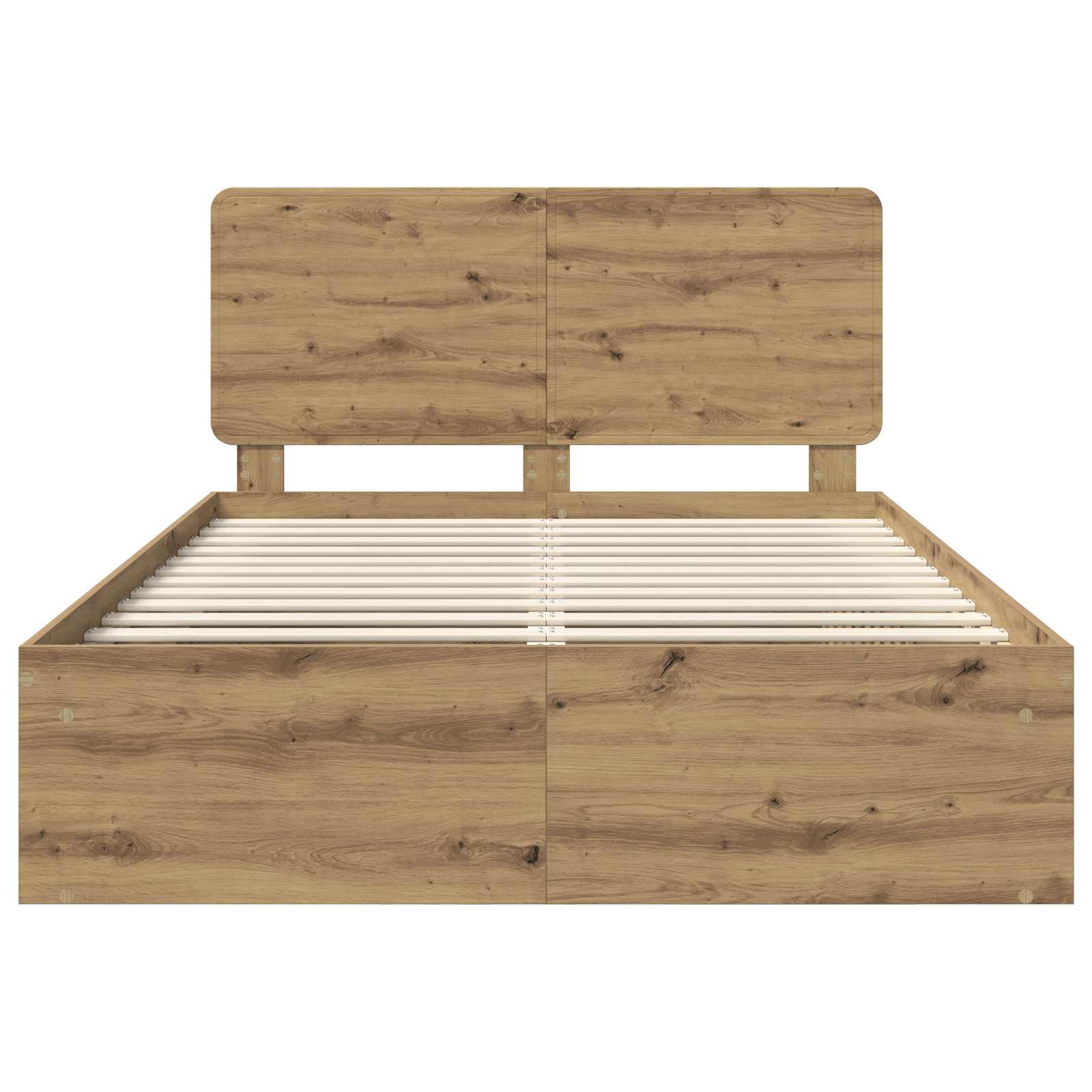 Bedframe Ambachtelijk eiken 150 x 200 cm Massief grenenhout is nu te koop bij PeponiXL, paradijselijk wonen!