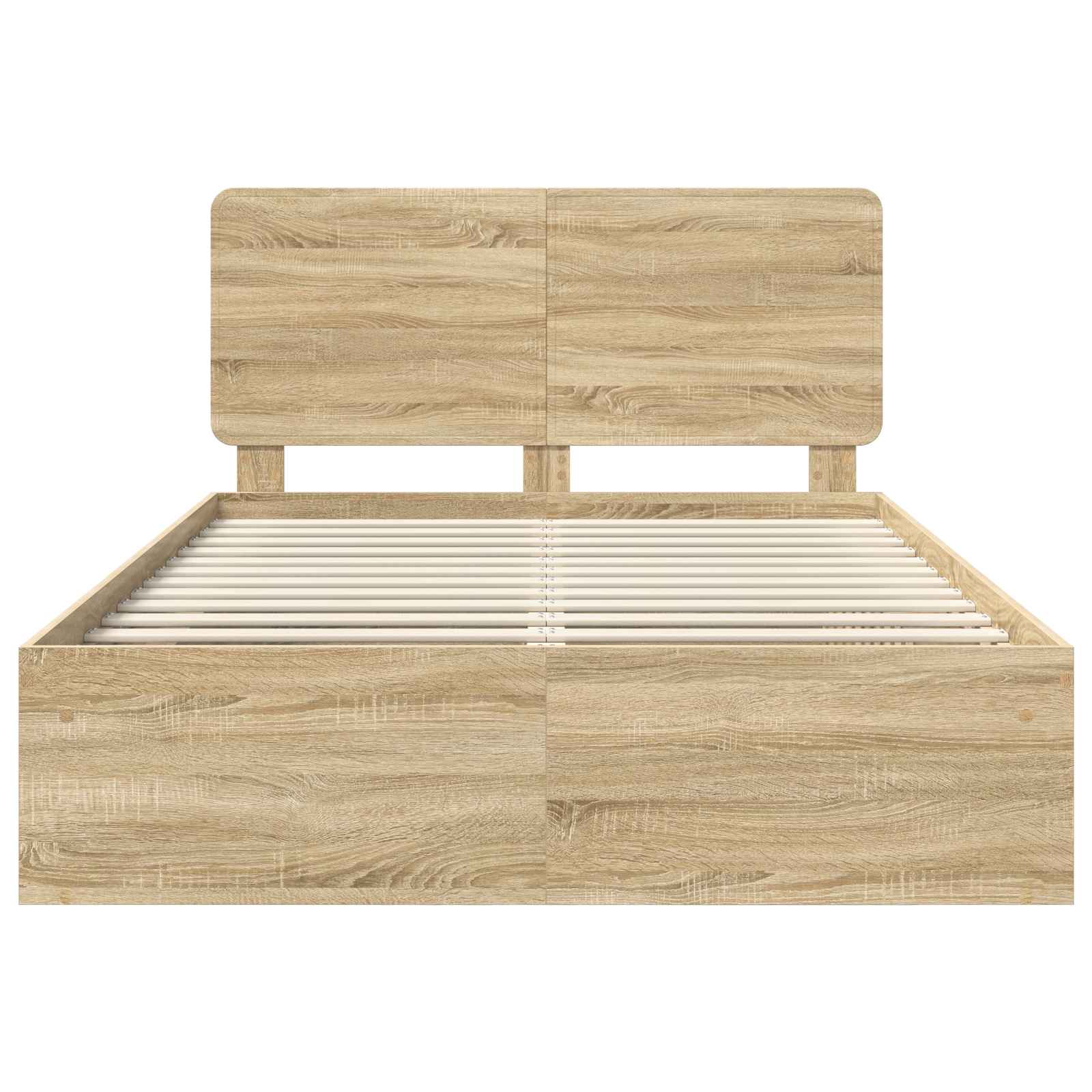 Bedframe met hoofdeinde Sonoma 140 x 200 cm Massief grenenhout is nu te koop bij PeponiXL, paradijselijk wonen!