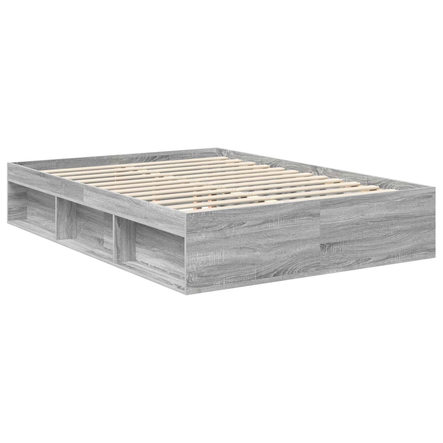 Bedframe Grijs Sonoma 140 x 200 cm Massief grenenhout is nu te koop bij PeponiXL, paradijselijk wonen!