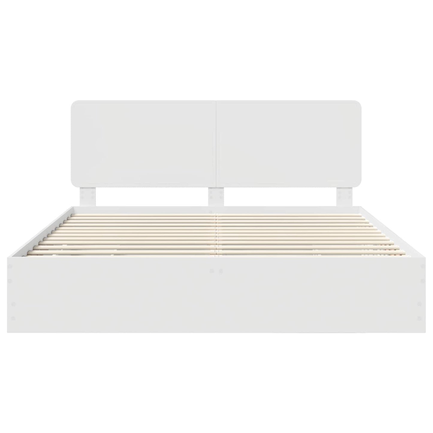 Bedframe met lade met opslag Wit 200 x 200 cm Ingenieurshout is nu te koop bij PeponiXL, paradijselijk wonen!