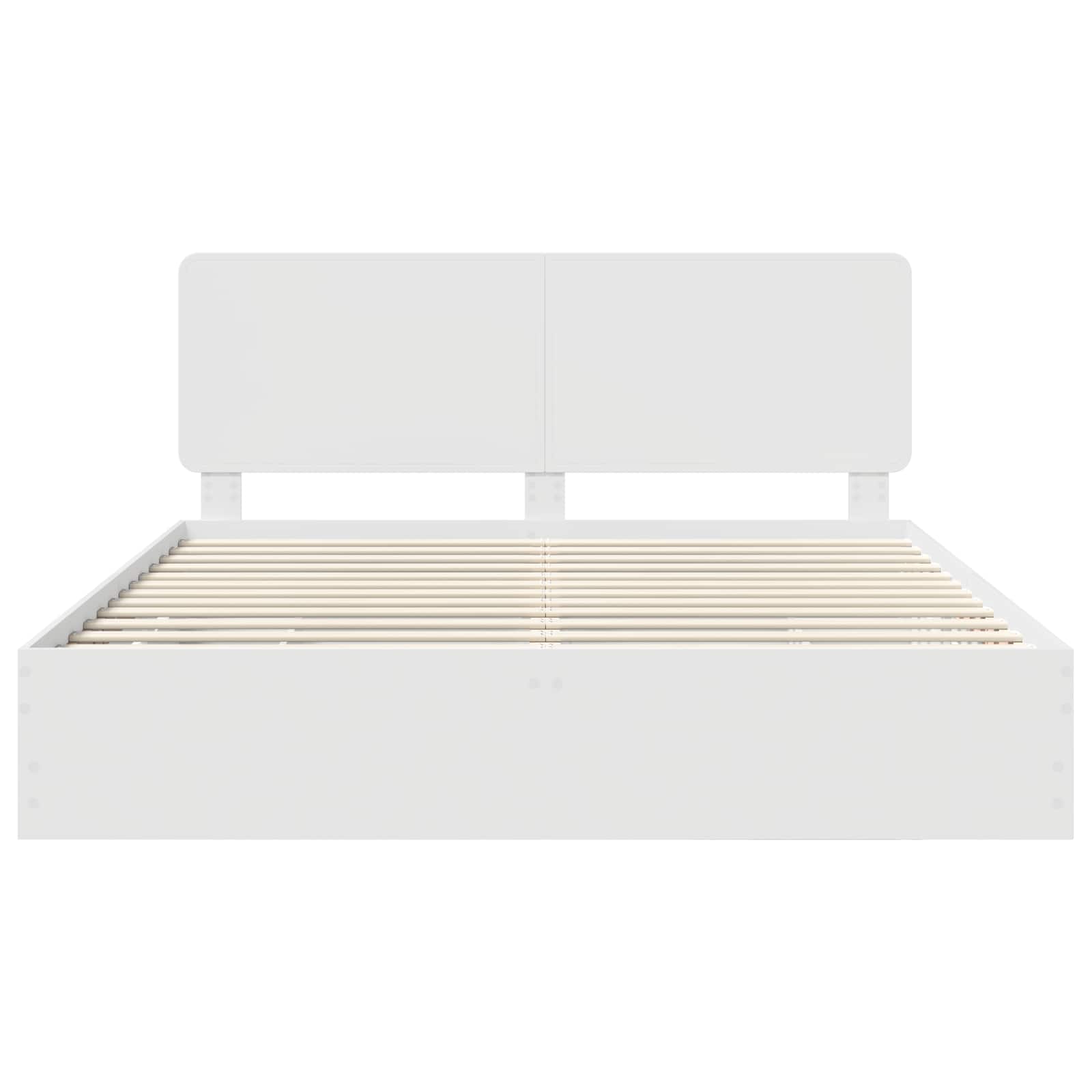 Bedframe met lade met opslag Wit 200 x 200 cm Ingenieurshout is nu te koop bij PeponiXL, paradijselijk wonen!