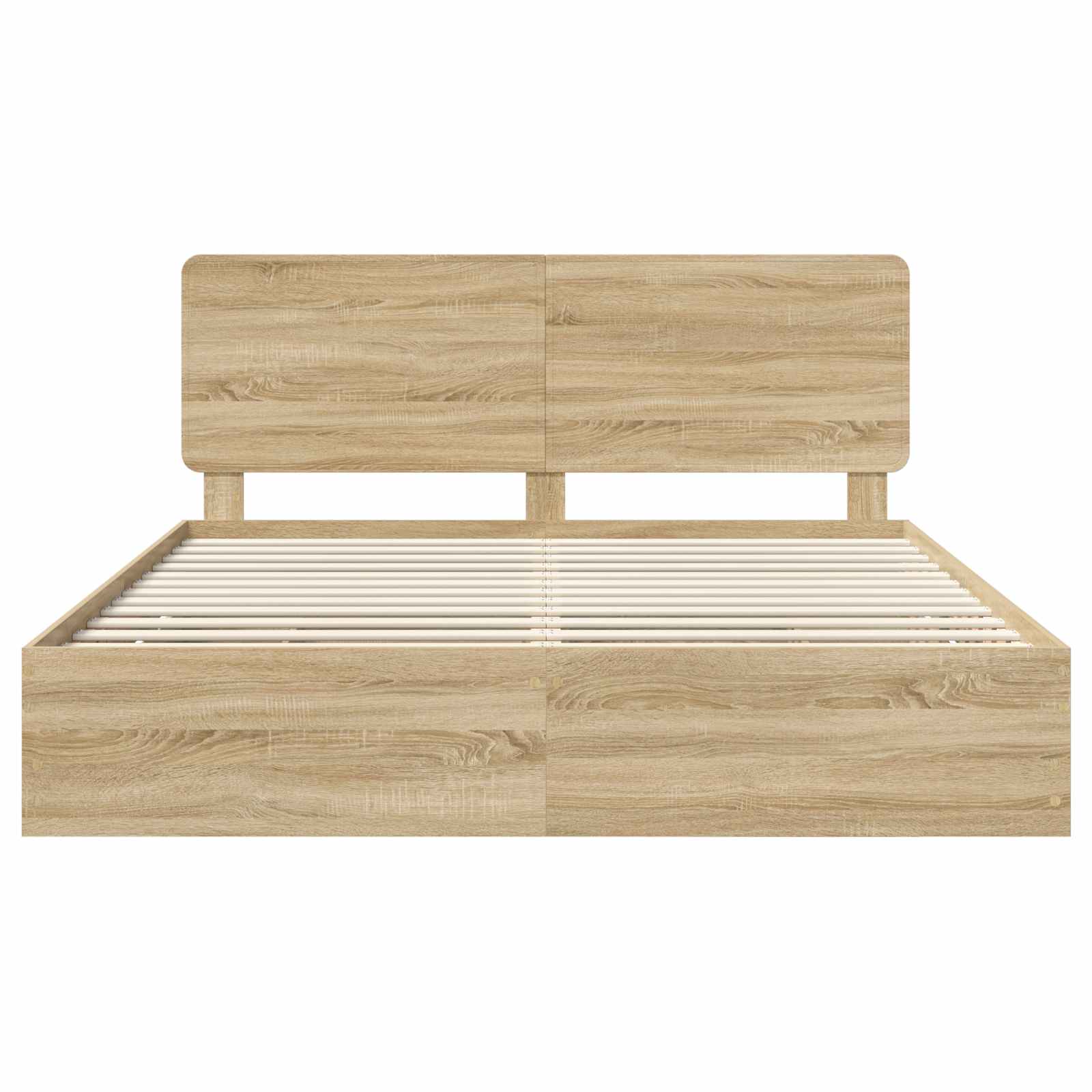 Bedframe met lade Sonoma Eiken 200 x 200 cm Ingenieurshout is nu te koop bij PeponiXL, paradijselijk wonen!
