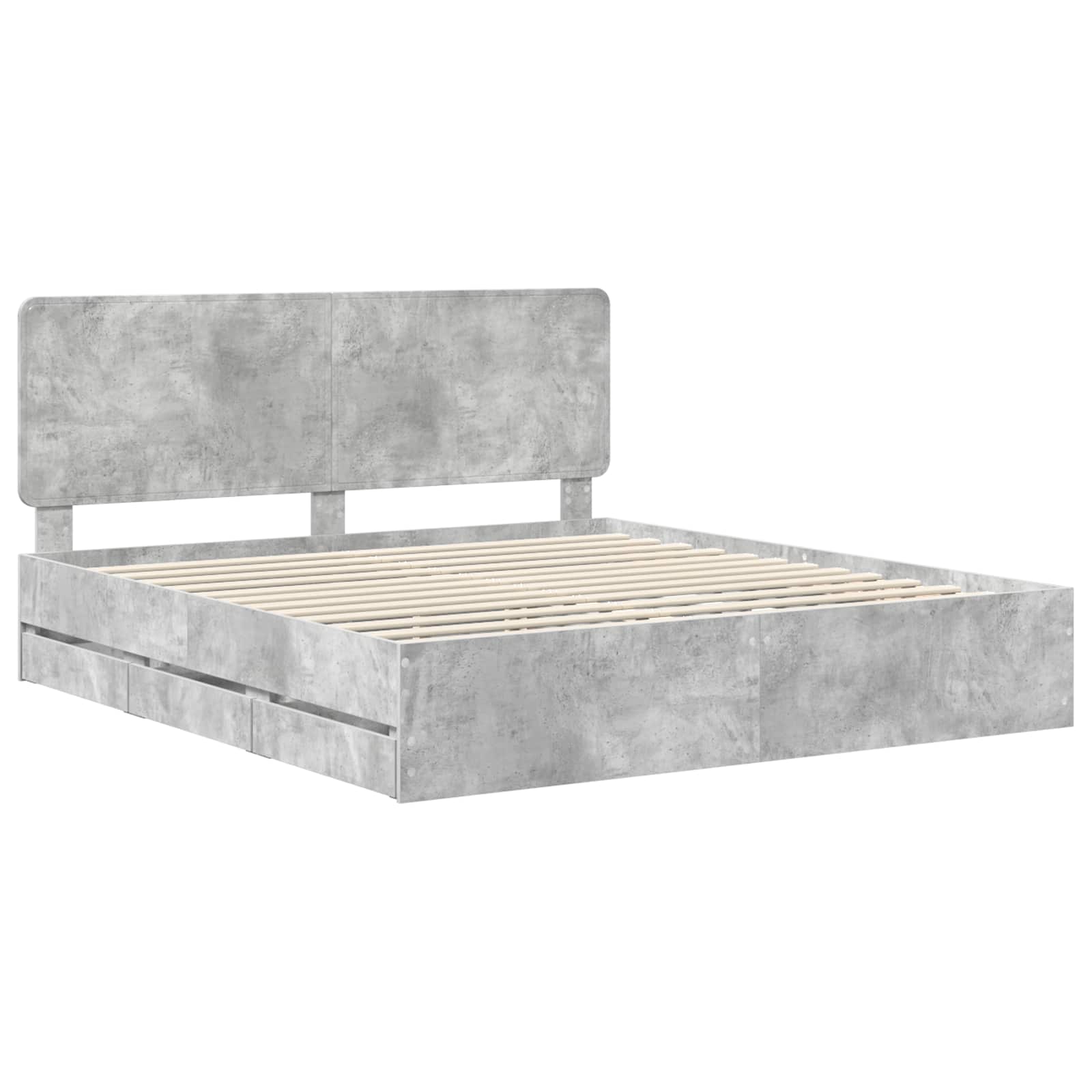 Bedframe met lade Beton Grijs 180 x 200 cm Ingenieurshout is nu te koop bij PeponiXL, paradijselijk wonen!