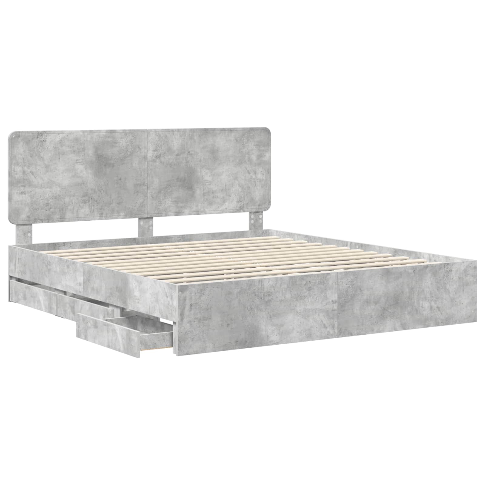 Bedframe met lade Beton Grijs 180 x 200 cm Ingenieurshout is nu te koop bij PeponiXL, paradijselijk wonen!