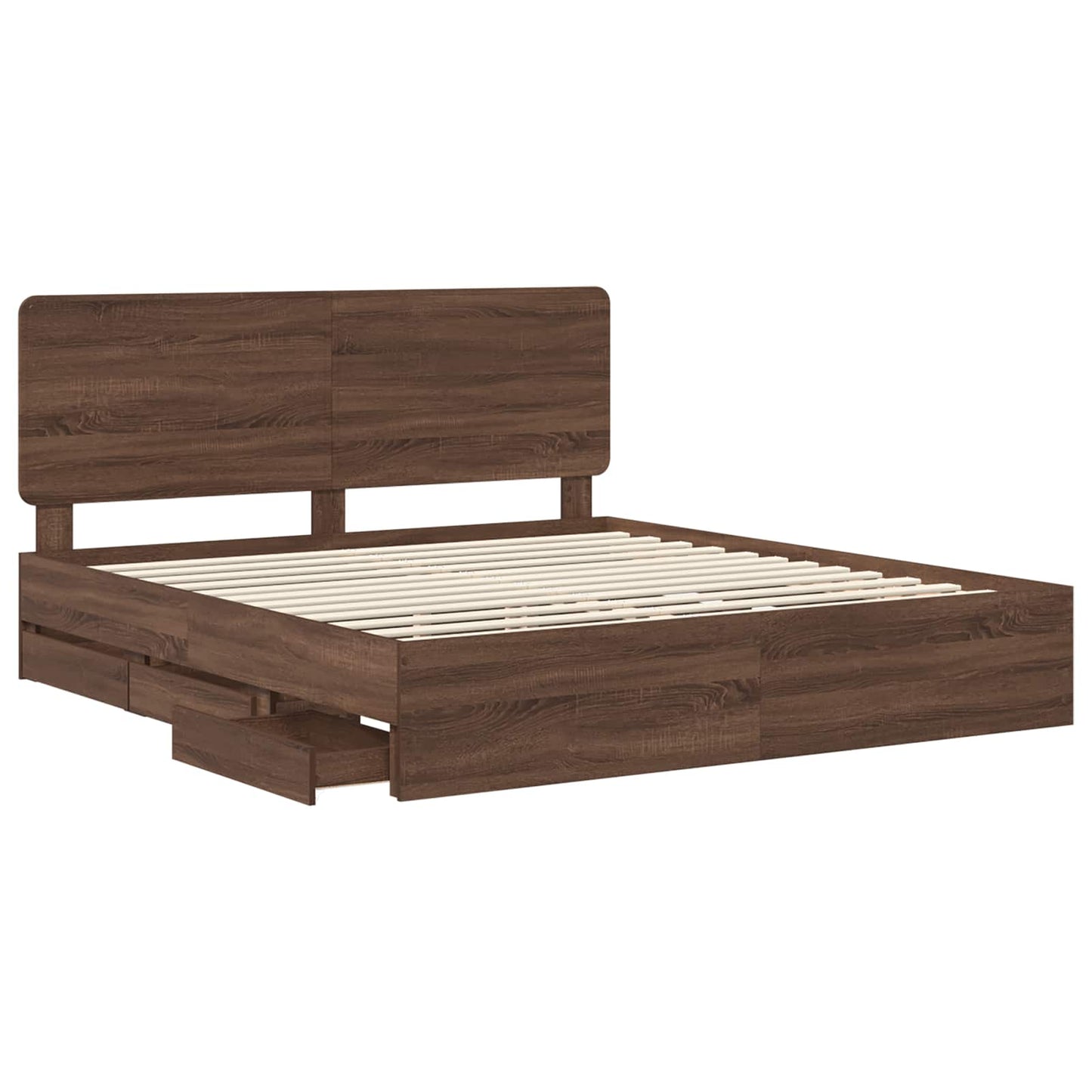 Bedframe met lade Bruin Eiken 180 x 200 cm Ingenieurshout