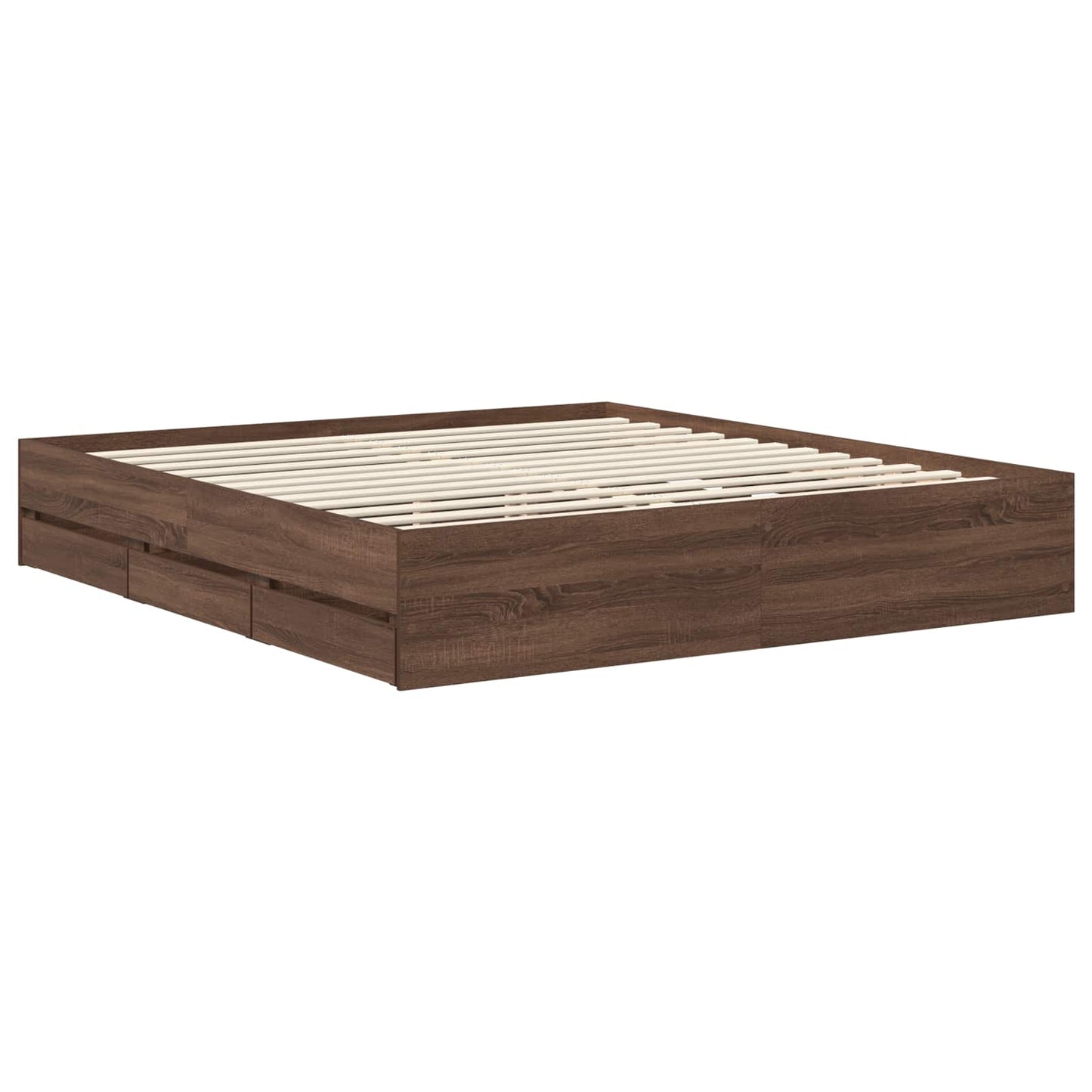 Bedframe met lade Bruin Eiken 180 x 200 cm Ingenieurshout
