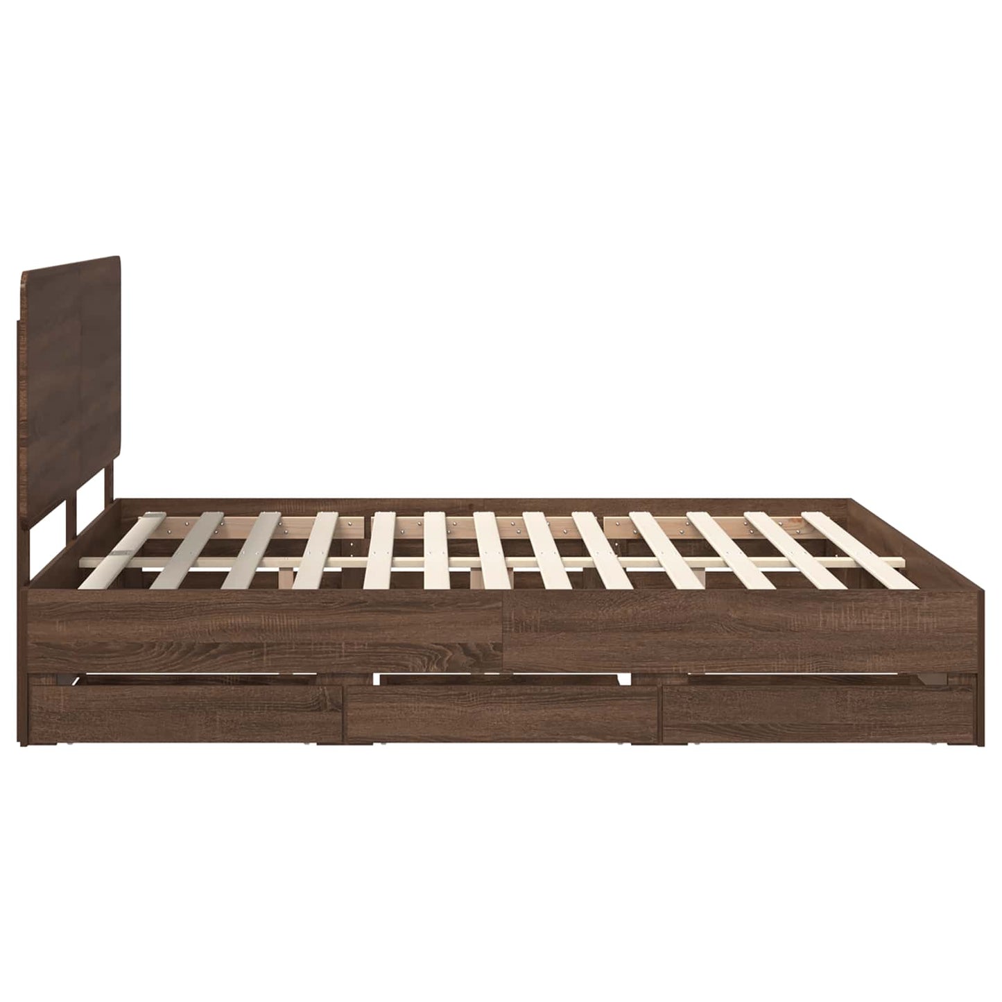Bedframe met lade Bruin Eiken 180 x 200 cm Ingenieurshout
