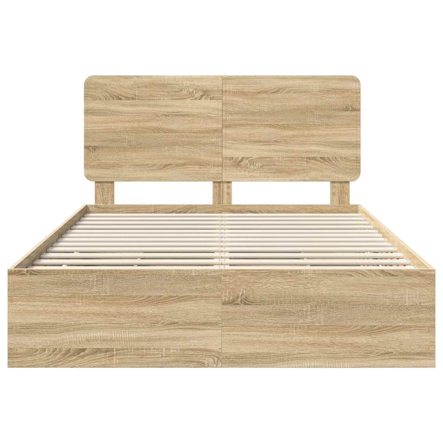 Bedframe met lade Sonoma Eiken 150 x 200 cm Ingenieurshout is nu te koop bij PeponiXL, paradijselijk wonen!