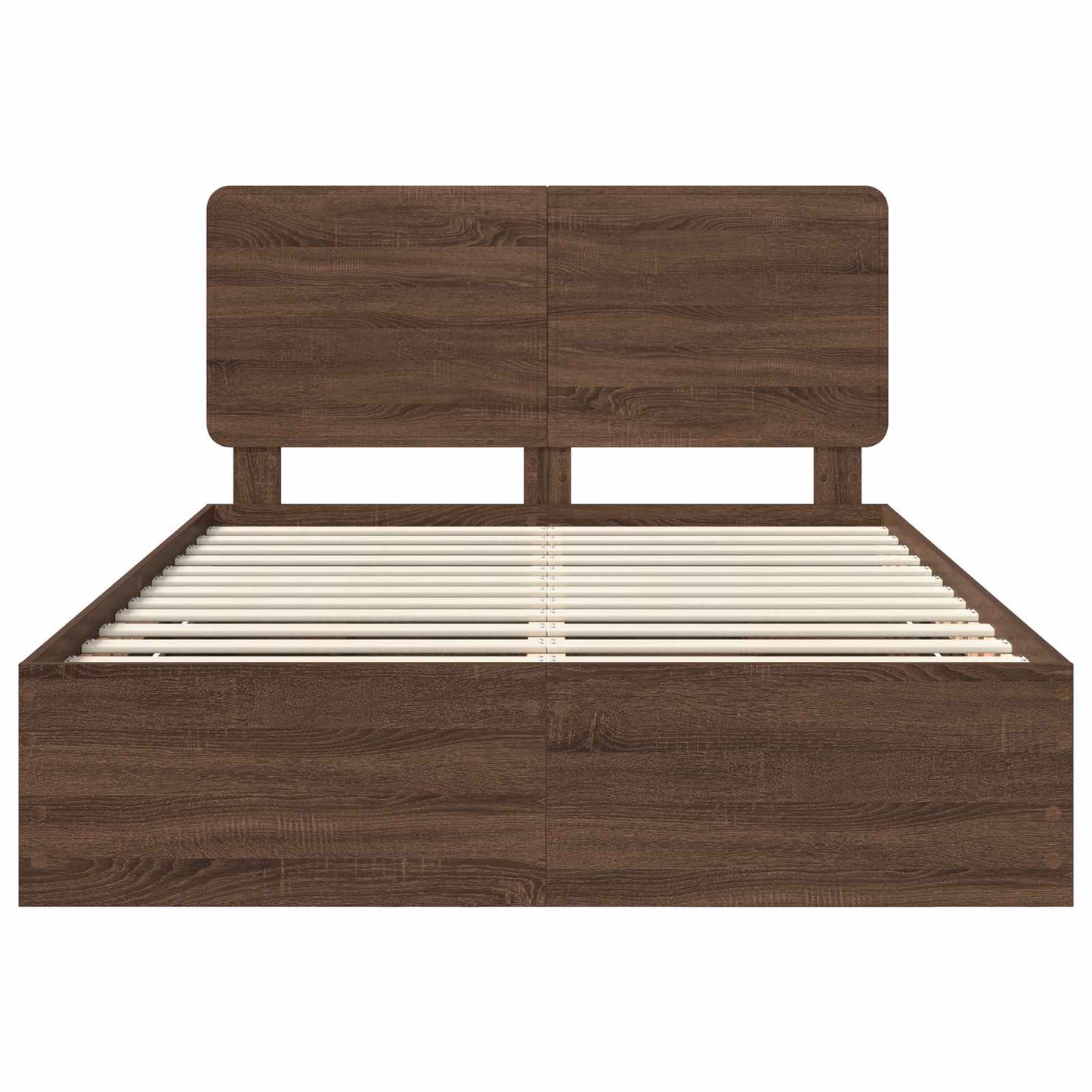Bedframe met lade Bruin Eiken 150 x 200 cm Ingenieurshout is nu te koop bij PeponiXL, paradijselijk wonen!