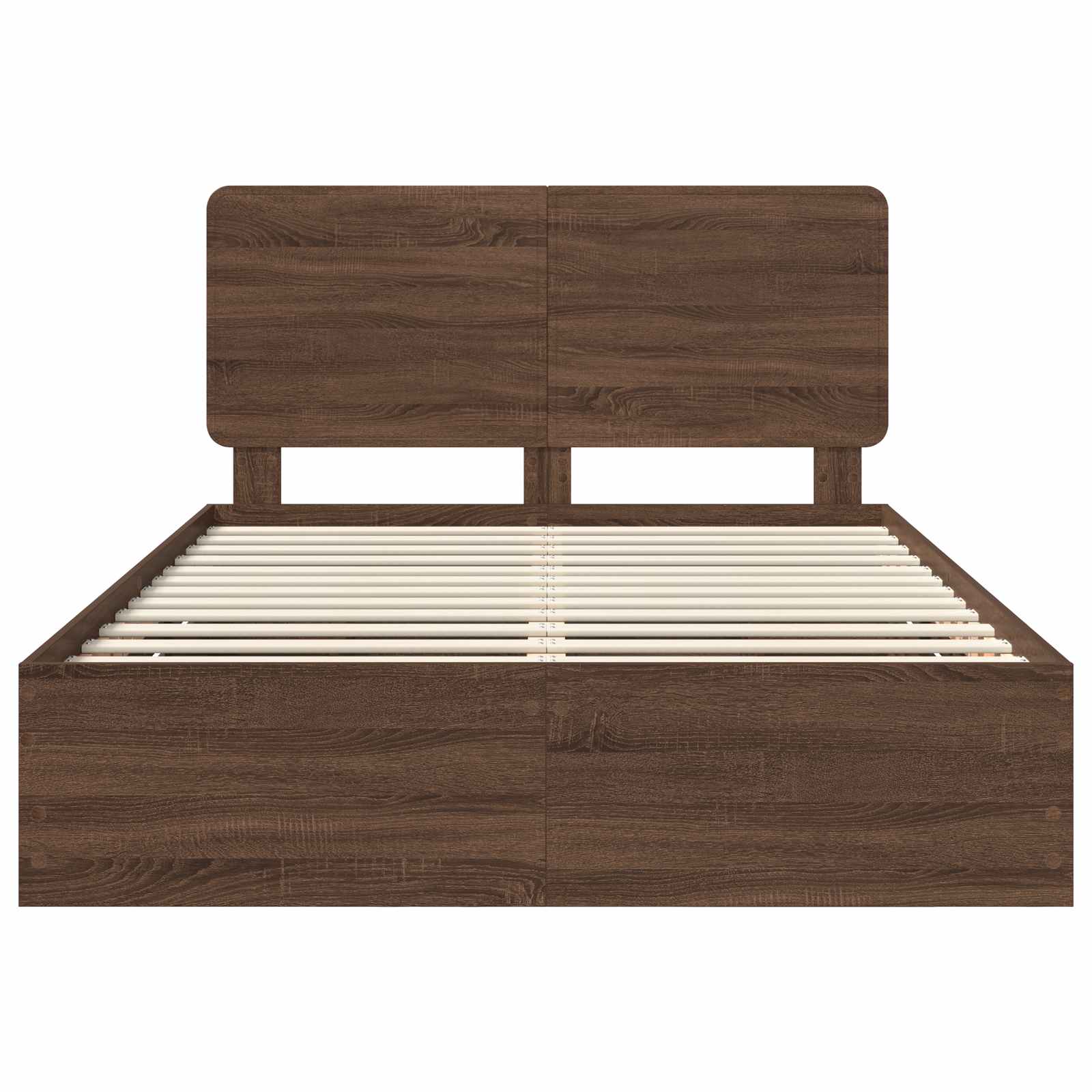 Bedframe met lade Bruin Eiken 150 x 200 cm Ingenieurshout is nu te koop bij PeponiXL, paradijselijk wonen!