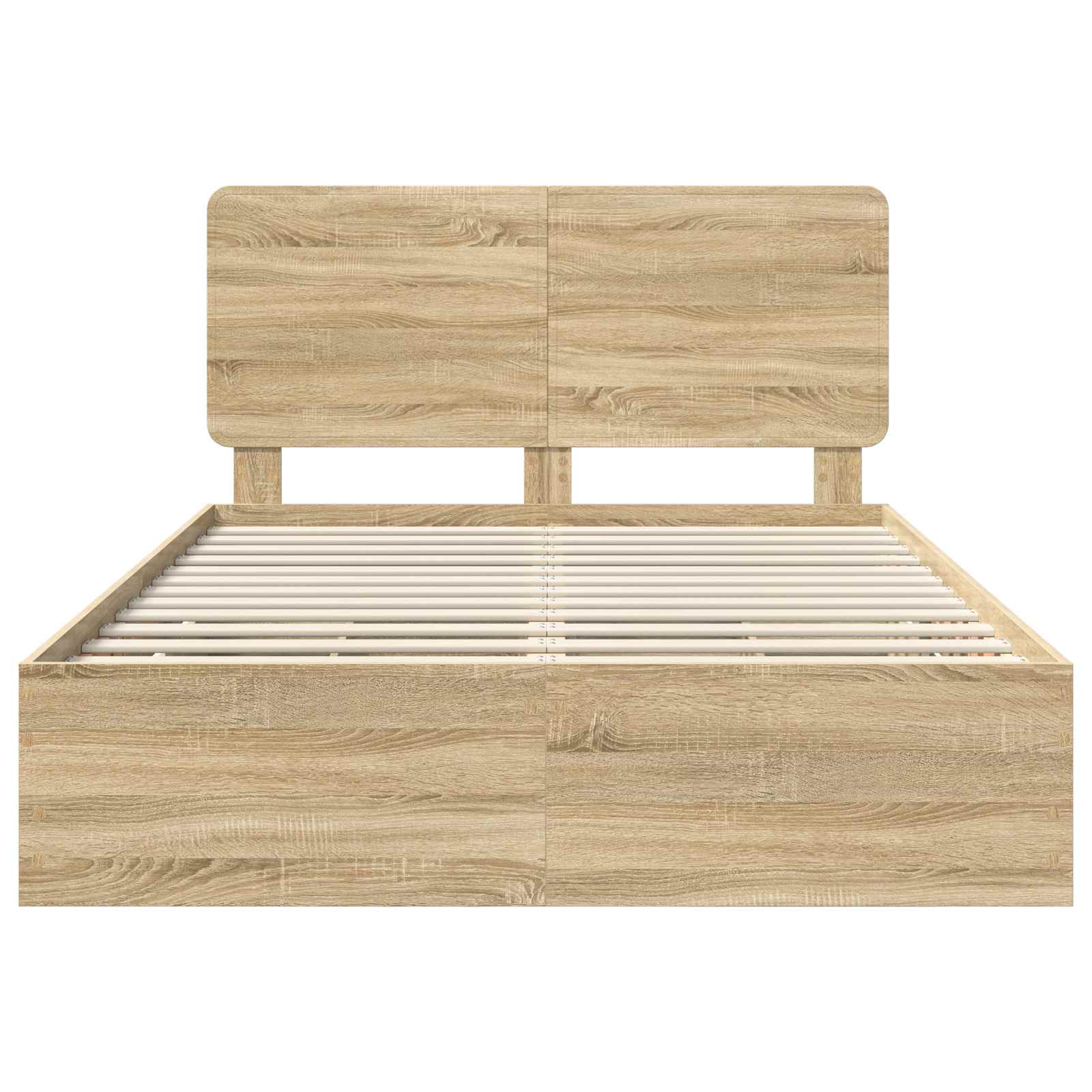 Bedframe met lade Sonoma Eiken 140 x 200 cm Ingenieurshout is nu te koop bij PeponiXL, paradijselijk wonen!