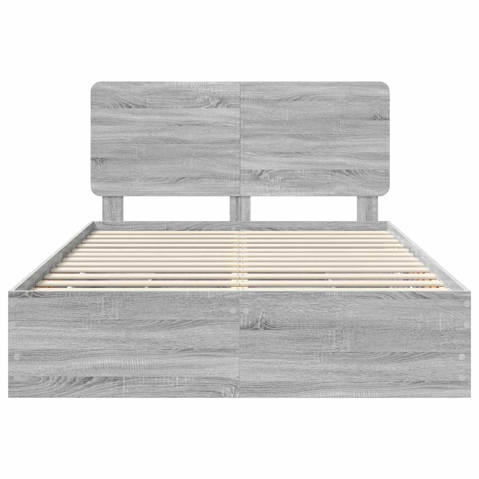 Bedframe met lade Grijs Sonoma 140 x 200 cm Ingenieurshout is nu te koop bij PeponiXL, paradijselijk wonen!