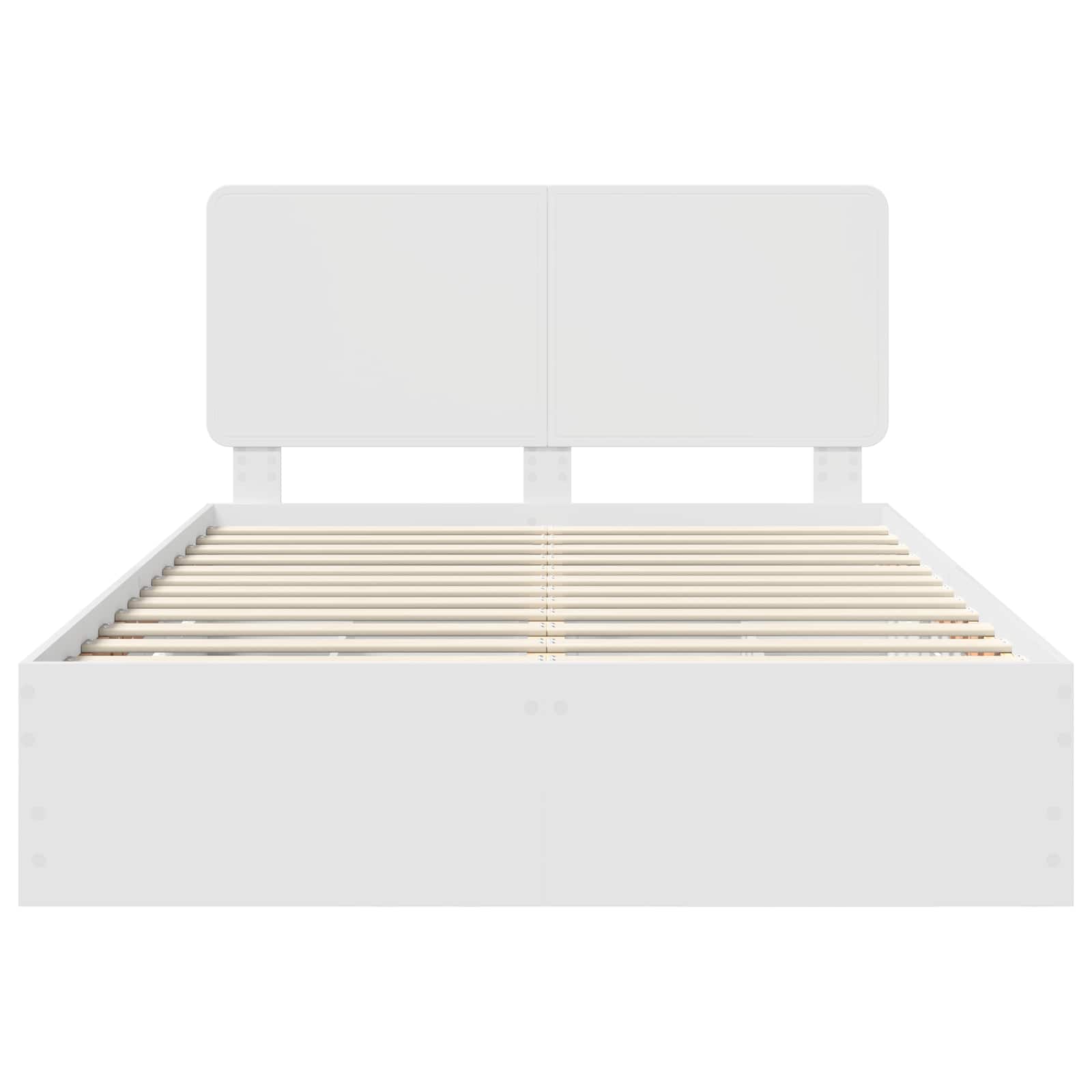 Bedframe met lade met opslag Wit 140 x 190 cm Ingenieurshout is nu te koop bij PeponiXL, paradijselijk wonen!
