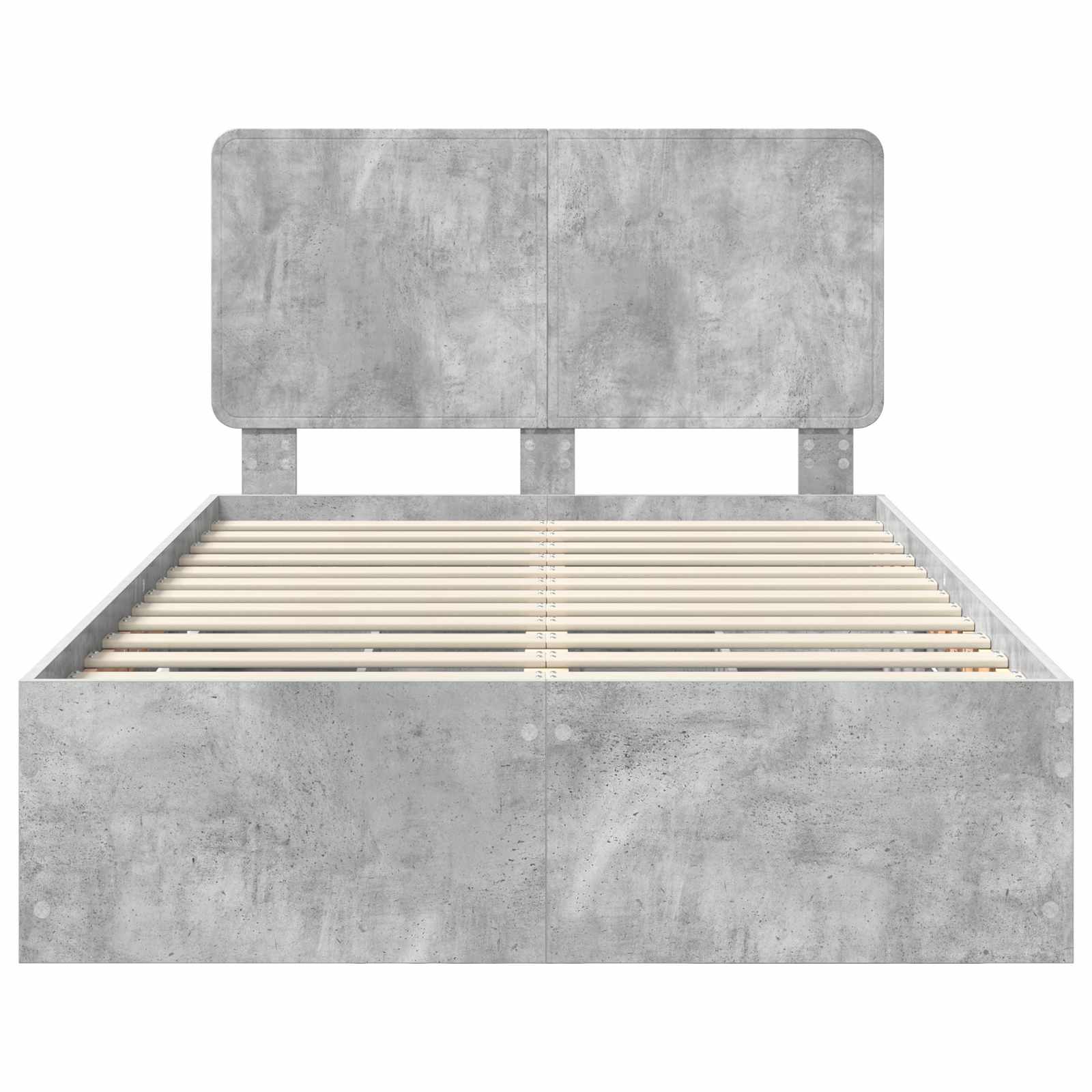 Bedframe met lade Beton Grijs 135 x 190 cm Ingenieurshout is nu te koop bij PeponiXL, paradijselijk wonen!