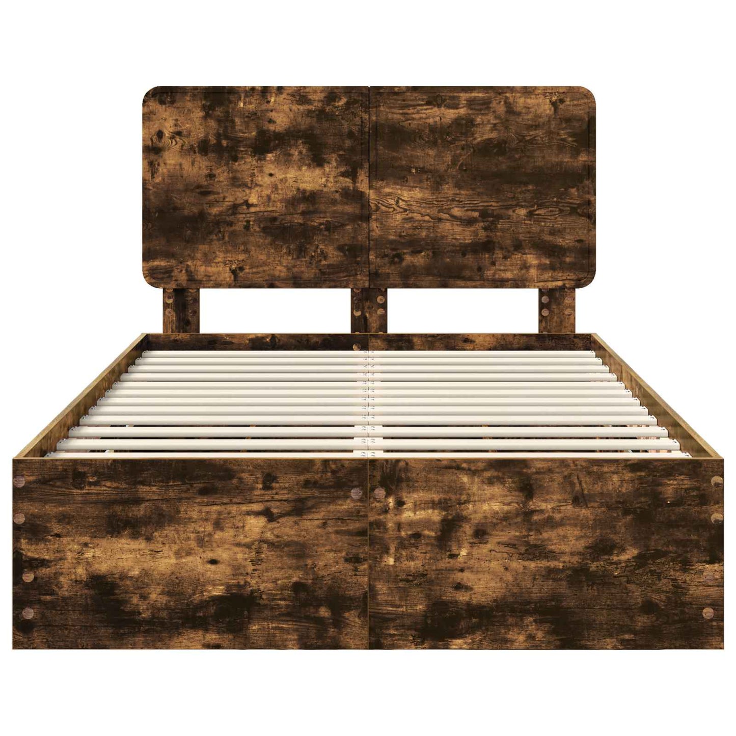 Bedframe met lade Gerookt eiken 120 x 200 cm Ingenieurshout is nu te koop bij PeponiXL, paradijselijk wonen!