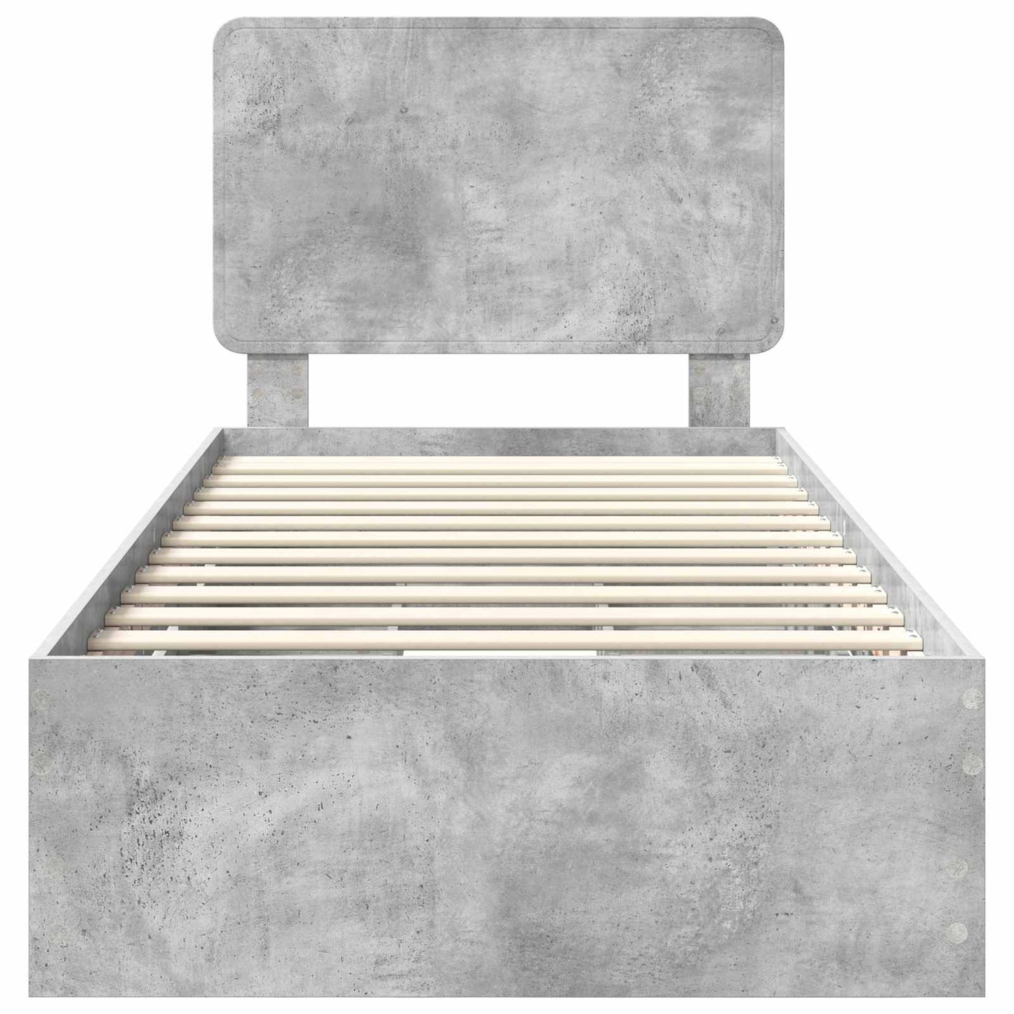 Bedframe met lade Beton Grijs 75 x 190 cm Ingenieurshout is nu te koop bij PeponiXL, paradijselijk wonen!