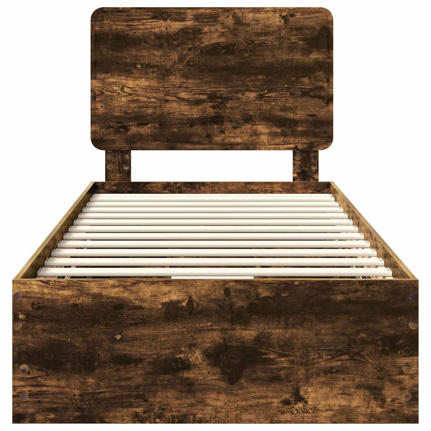 Bedframe met lade Gerookt eiken 75 x 190 cm Ingenieurshout is nu te koop bij PeponiXL, paradijselijk wonen!