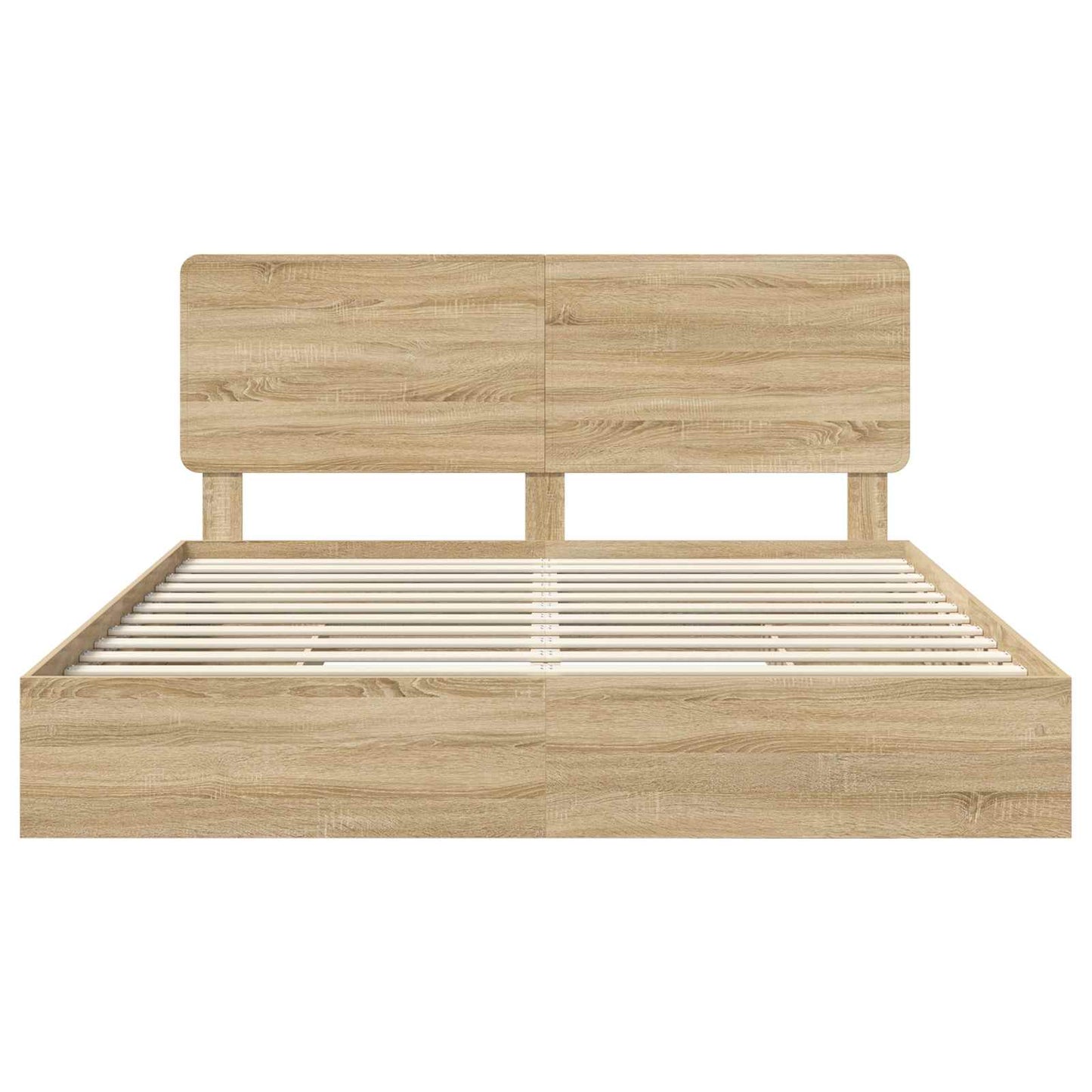 Opslag bed met lade Sonoma Eiken 180 x 200 cm Bewerkt hout is nu te koop bij PeponiXL, paradijselijk wonen!
