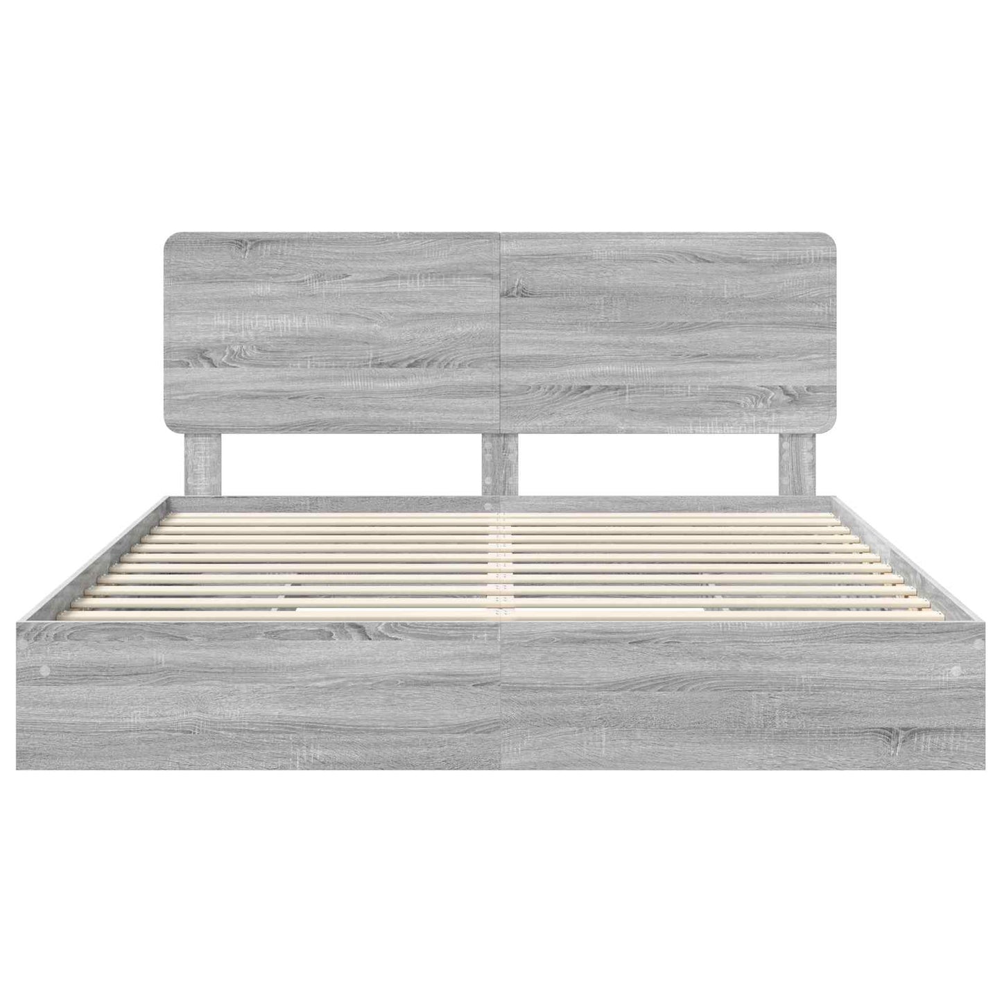 Opslag bed met lade Grijs Sonoma 180 x 200 cm Bewerkt hout is nu te koop bij PeponiXL, paradijselijk wonen!