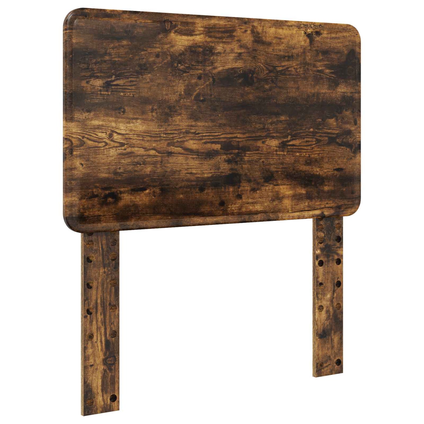 Bedframe met hoofdeinde Gerookt eiken 75 x 190 cm Bewerkt hout is nu te koop bij PeponiXL, paradijselijk wonen!