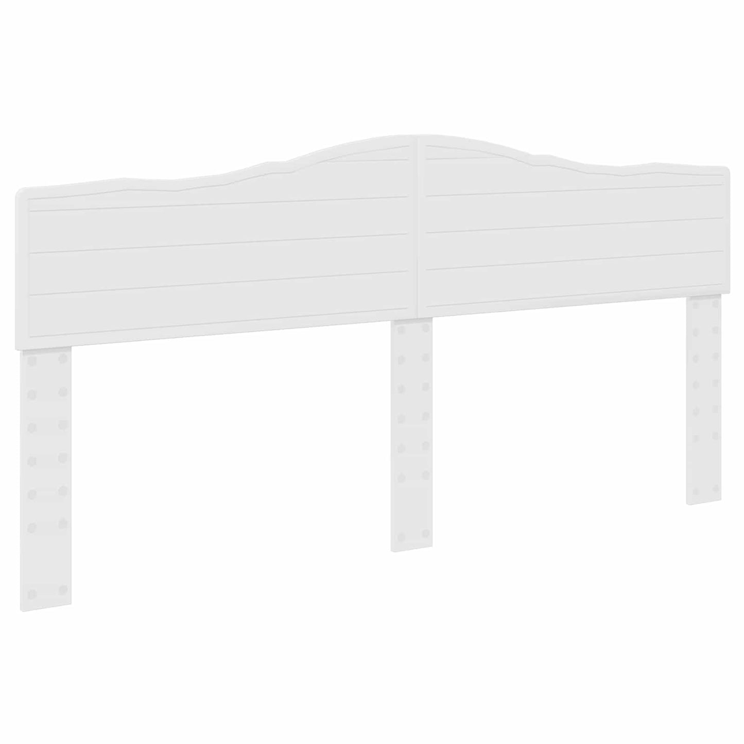 Bedframe met hoofdeinde Wit 200 x 200 cm Massief grenenhout is nu te koop bij PeponiXL, paradijselijk wonen!