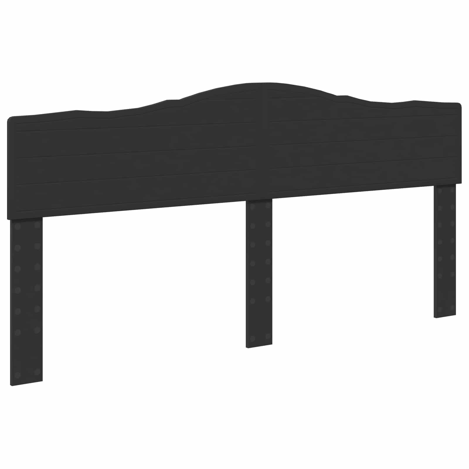 Bedframe met hoofdeinde Zwart 200 x 200 cm Massief grenenhout is nu te koop bij PeponiXL, paradijselijk wonen!