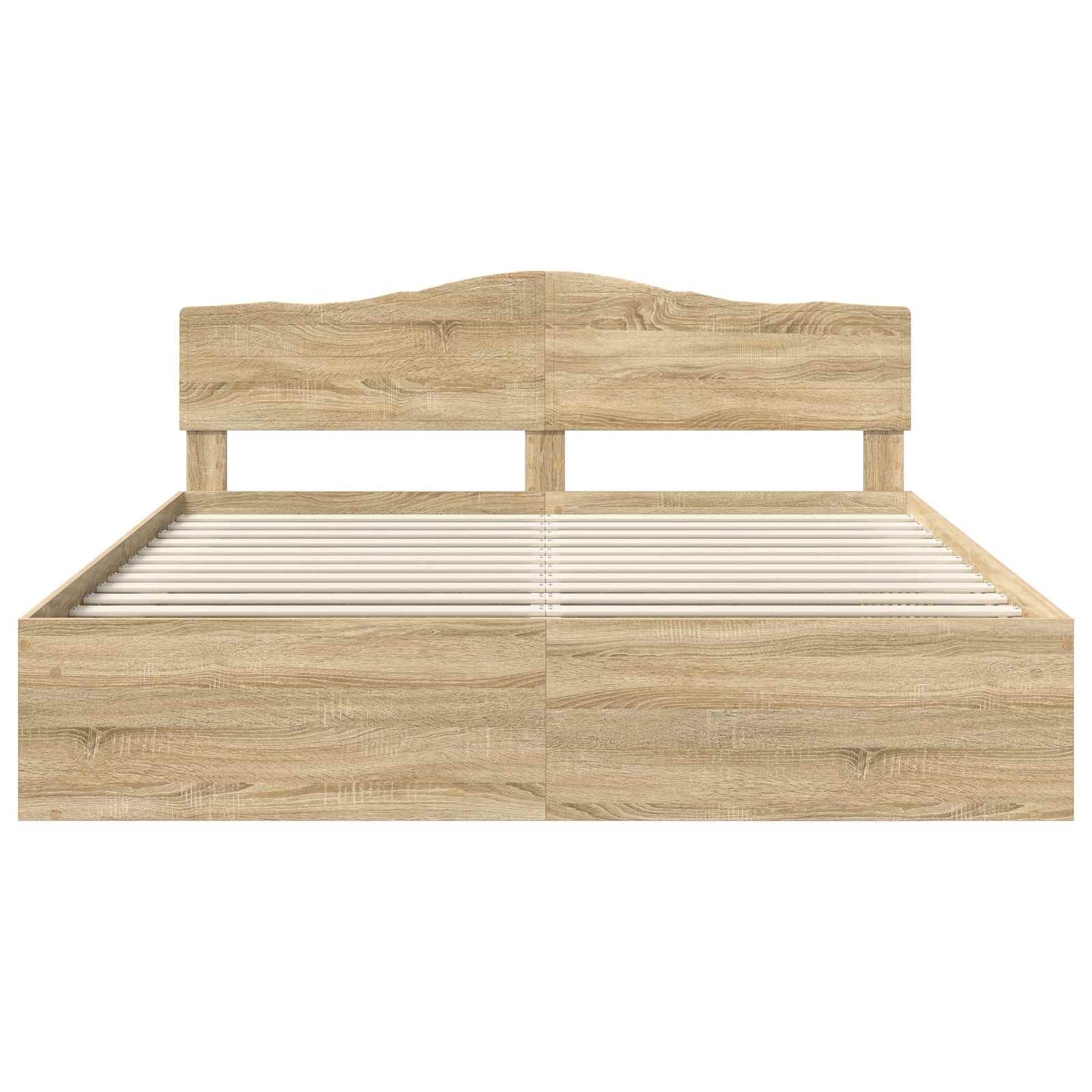 Bedframe met hoofdeinde Sonoma 200 x 200 cm Massief grenenhout is nu te koop bij PeponiXL, paradijselijk wonen!