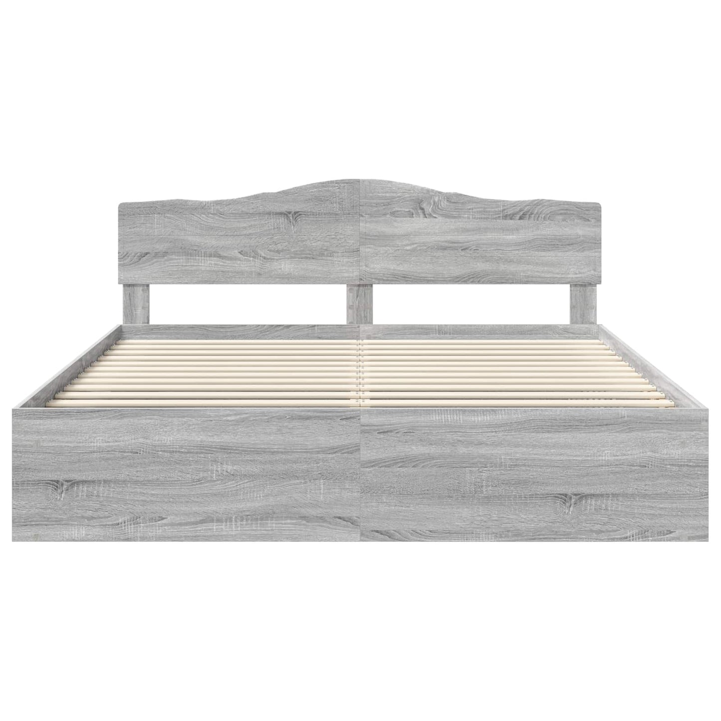 Bedframe Grijs Sonoma 200 x 200 cm Massief grenenhout is nu te koop bij PeponiXL, paradijselijk wonen!