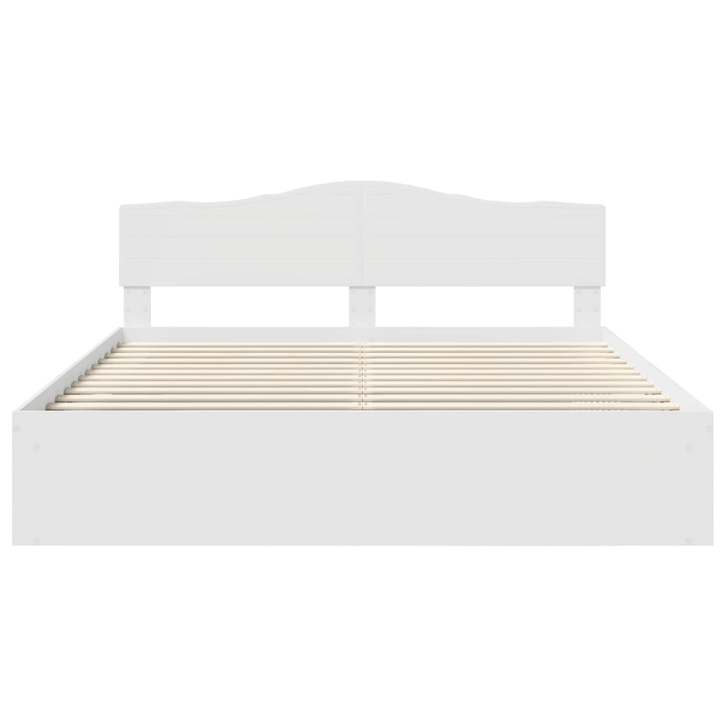 Bedframe met hoofdeinde Wit 180 x 200 cm Massief grenenhout is nu te koop bij PeponiXL, paradijselijk wonen!