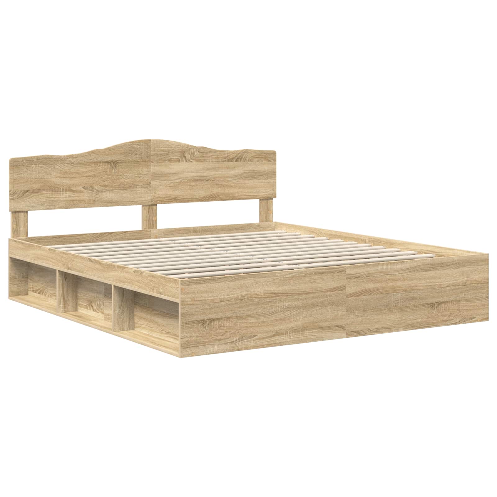 Bedframe met hoofdeinde Sonoma 180 x 200 cm Massief grenenhout is nu te koop bij PeponiXL, paradijselijk wonen!