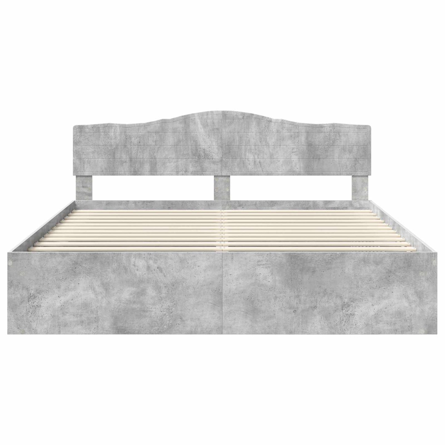 Bedframe met hoofdeinde Beton 180 x 200 cm Massief grenenhout is nu te koop bij PeponiXL, paradijselijk wonen!